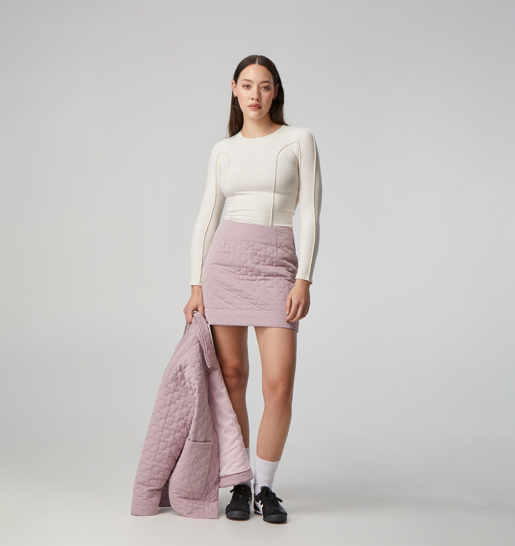 Dusty pink skirt best sale