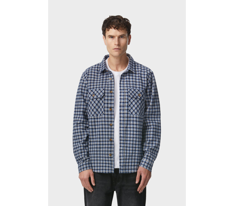 Fredrick LS Shirt - Navy Check – I Love Ugly NZ