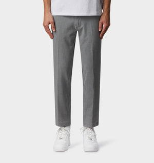 Slim Kobe Pant - Grey Marle Pinstripe