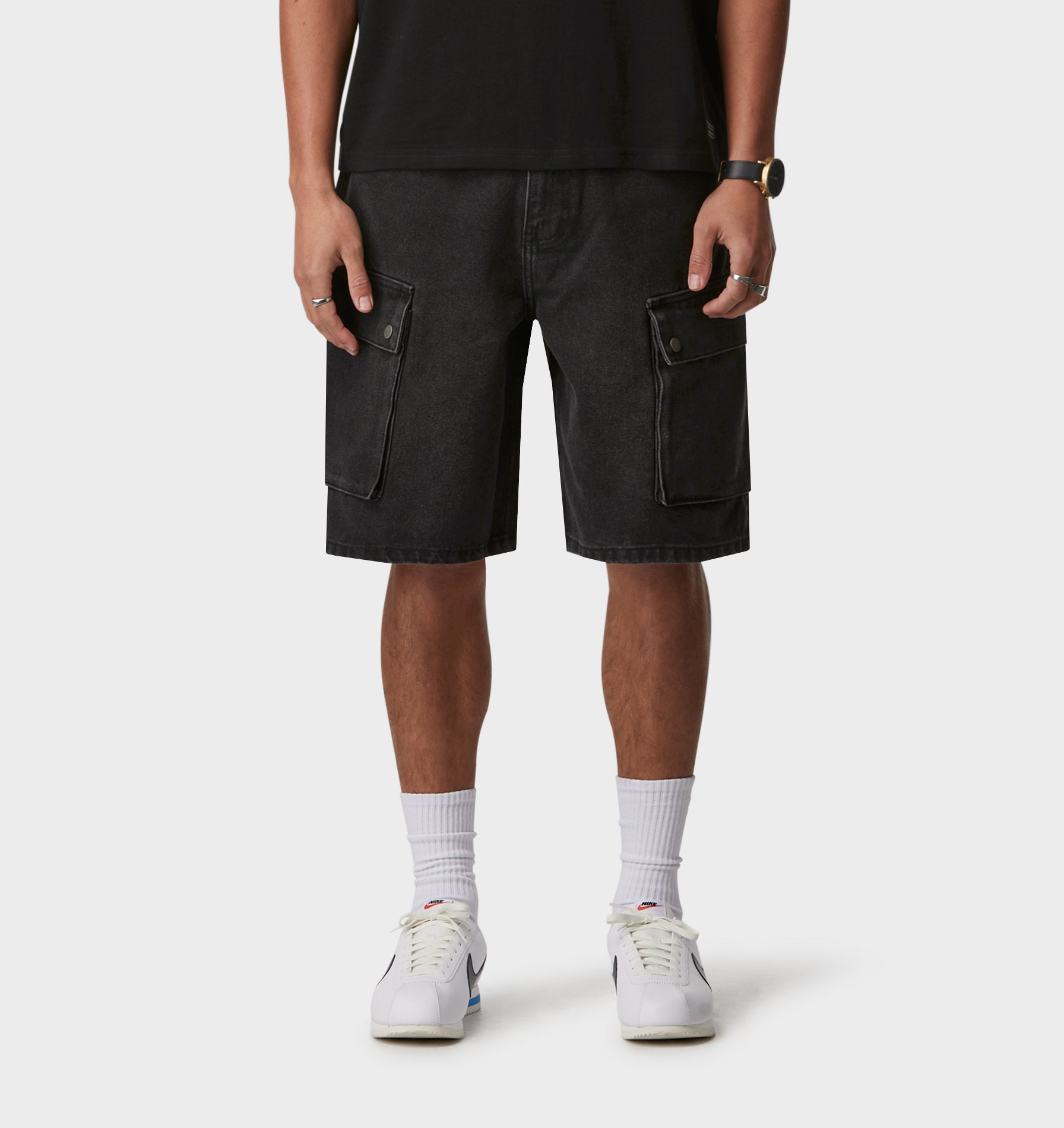 Bronson Cargo Short - Washed Black