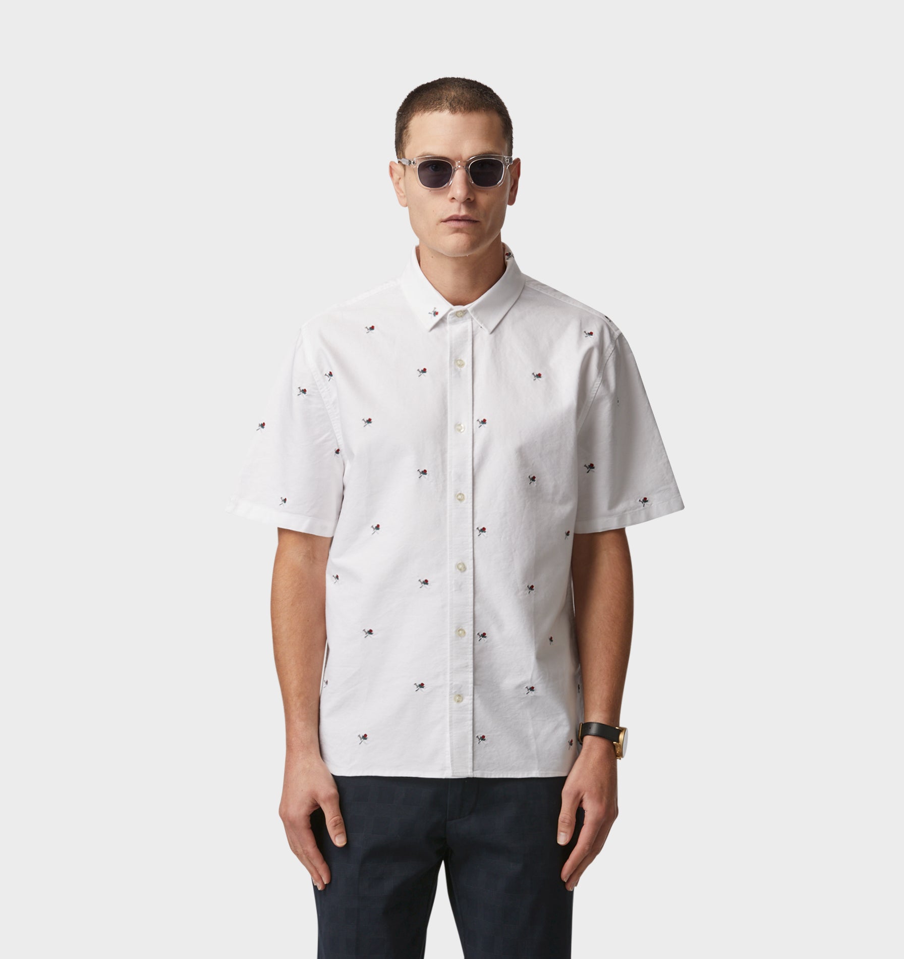 Rose and Dagger Jonty Shirt - White