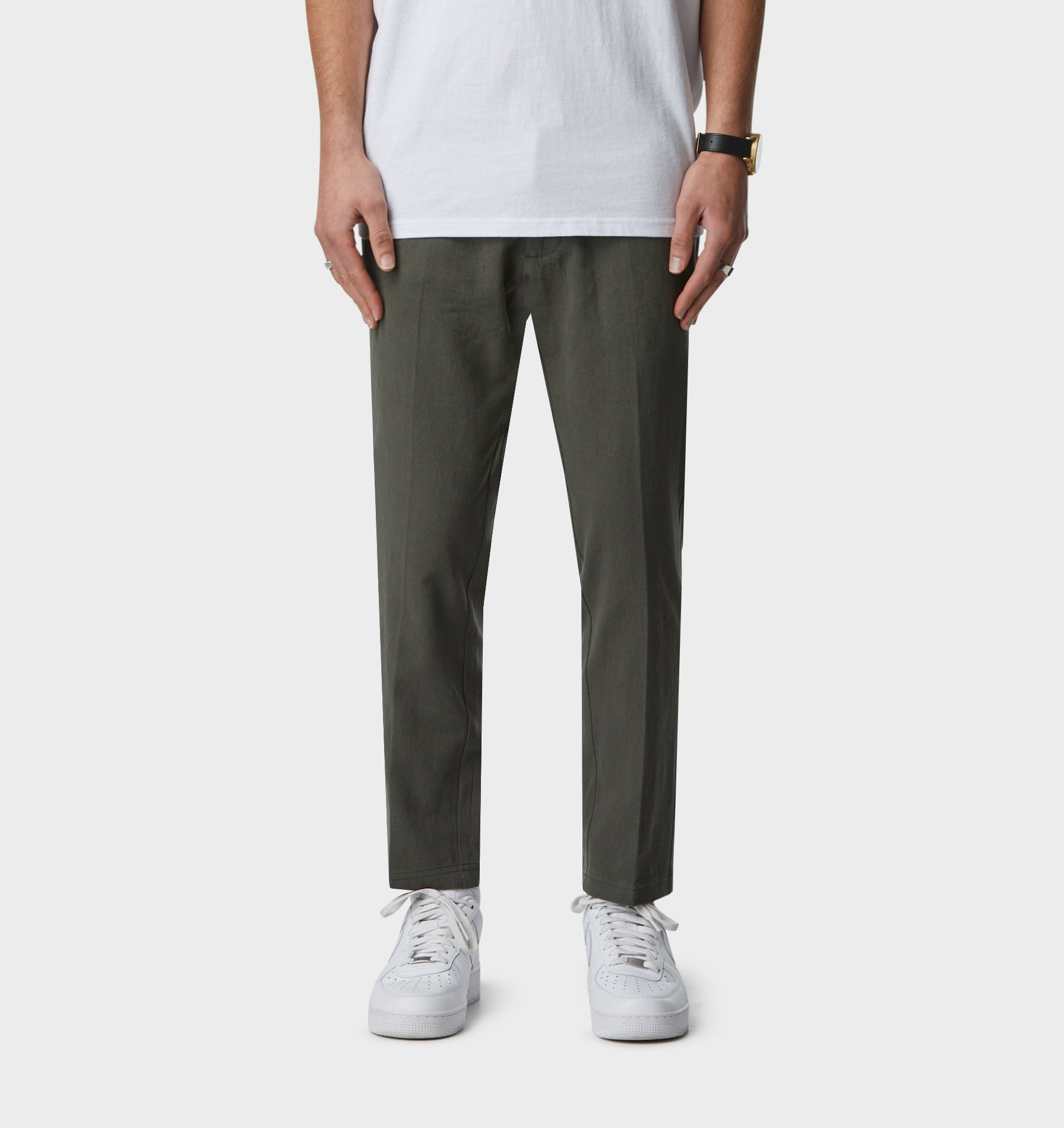 Linen Slim Kobe Pant - Tall - Dark Green