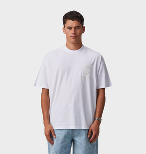 Lace U Box Tee - White