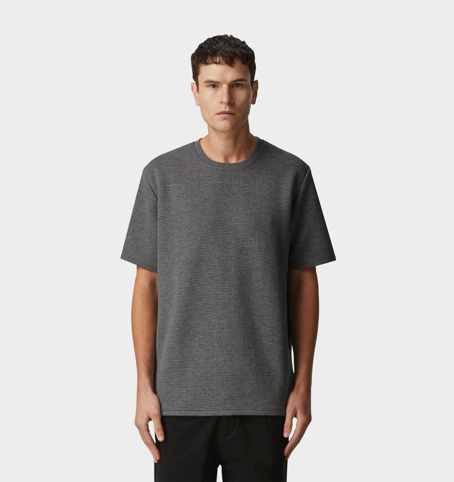 Textured Heavy Chester Tee - Ash