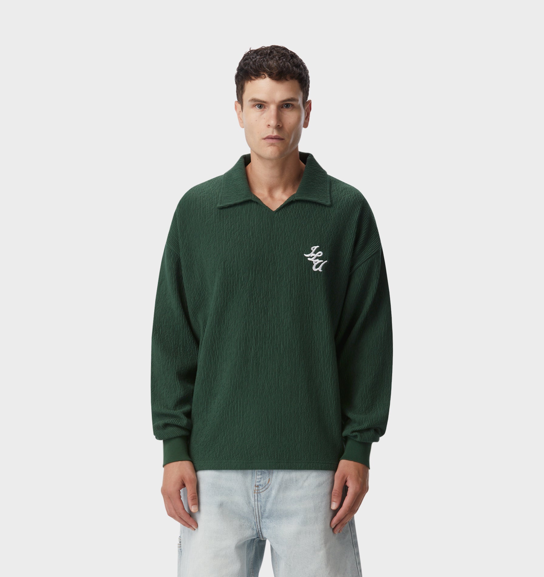 Josiah LS Polo - Forest Green