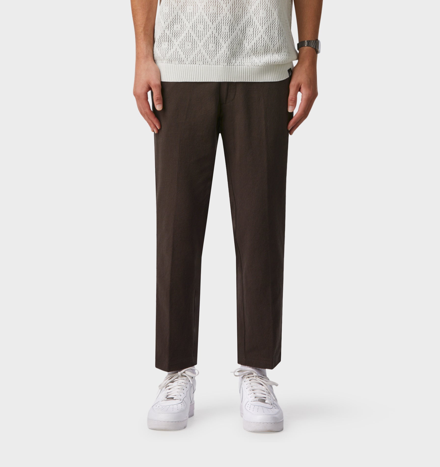 Linen Slim Kobe Pant - Regular - Espresso