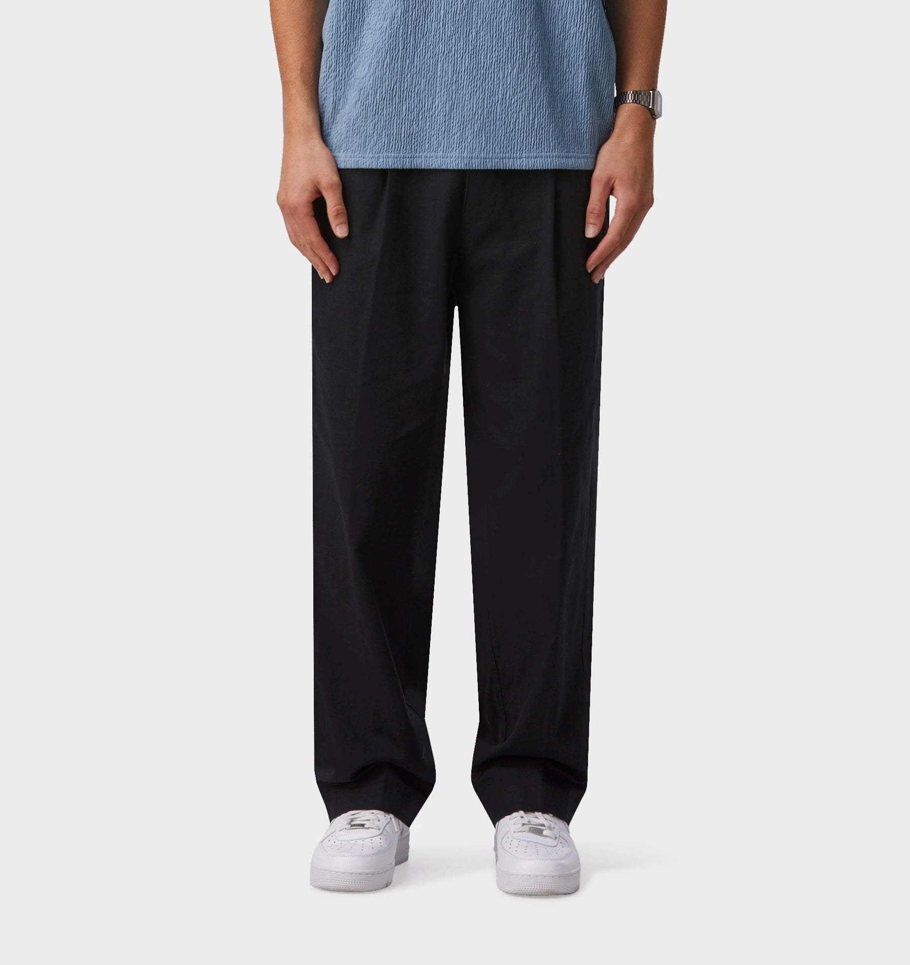 Linen Winston Pant - Black