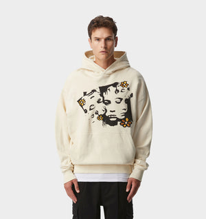 Floral Faces Box Hood - Off White