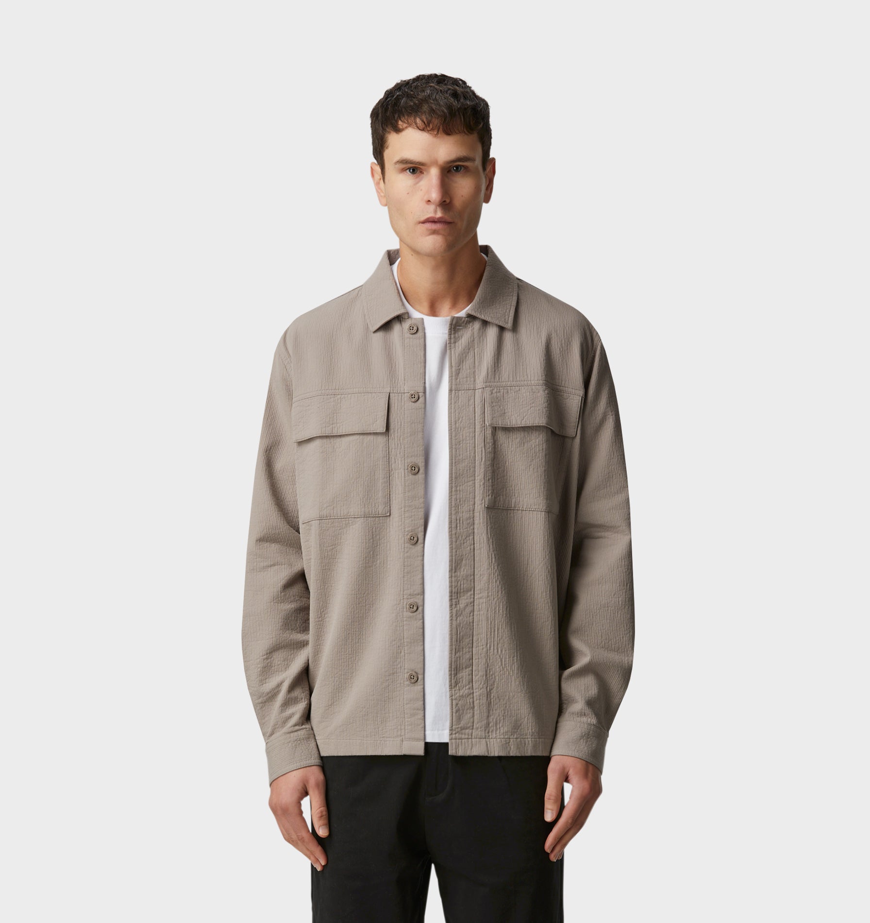 Vinnie Workwear LS Shirt - Taupe