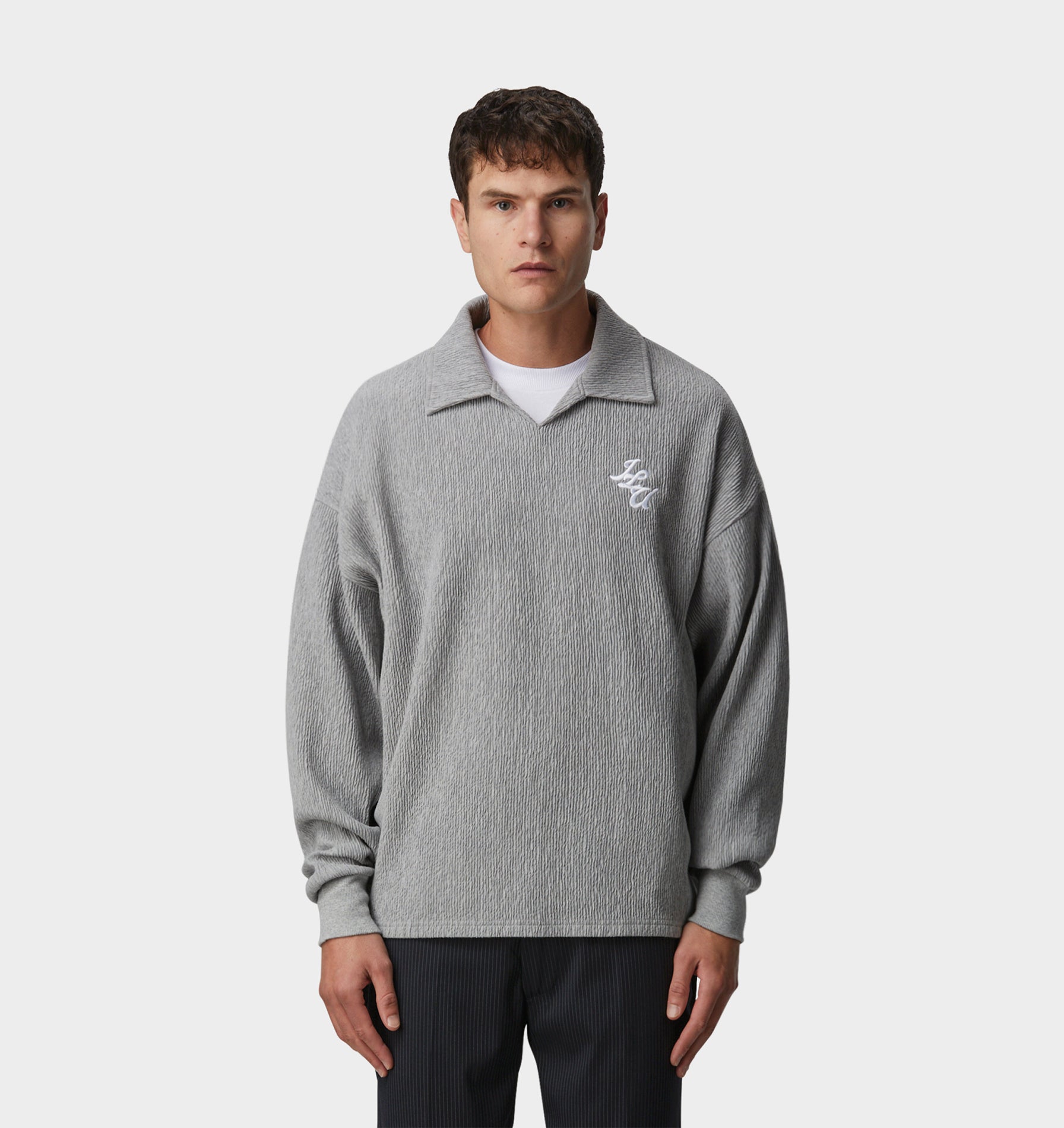 Josiah LS Polo - Vintage Grey