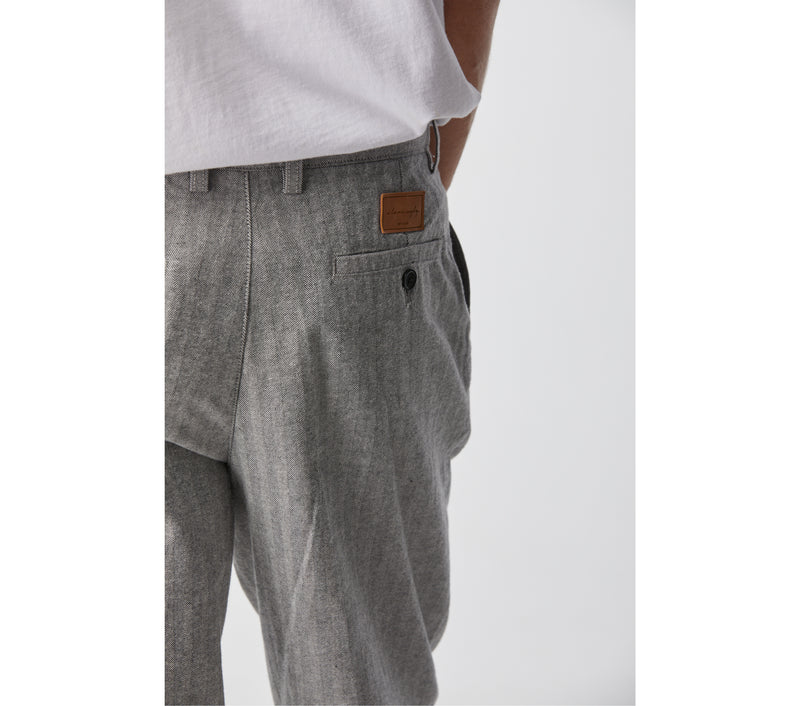 PRE ORDER: Noah Pleated Pant - Grey Herringbone – I Love Ugly NZ