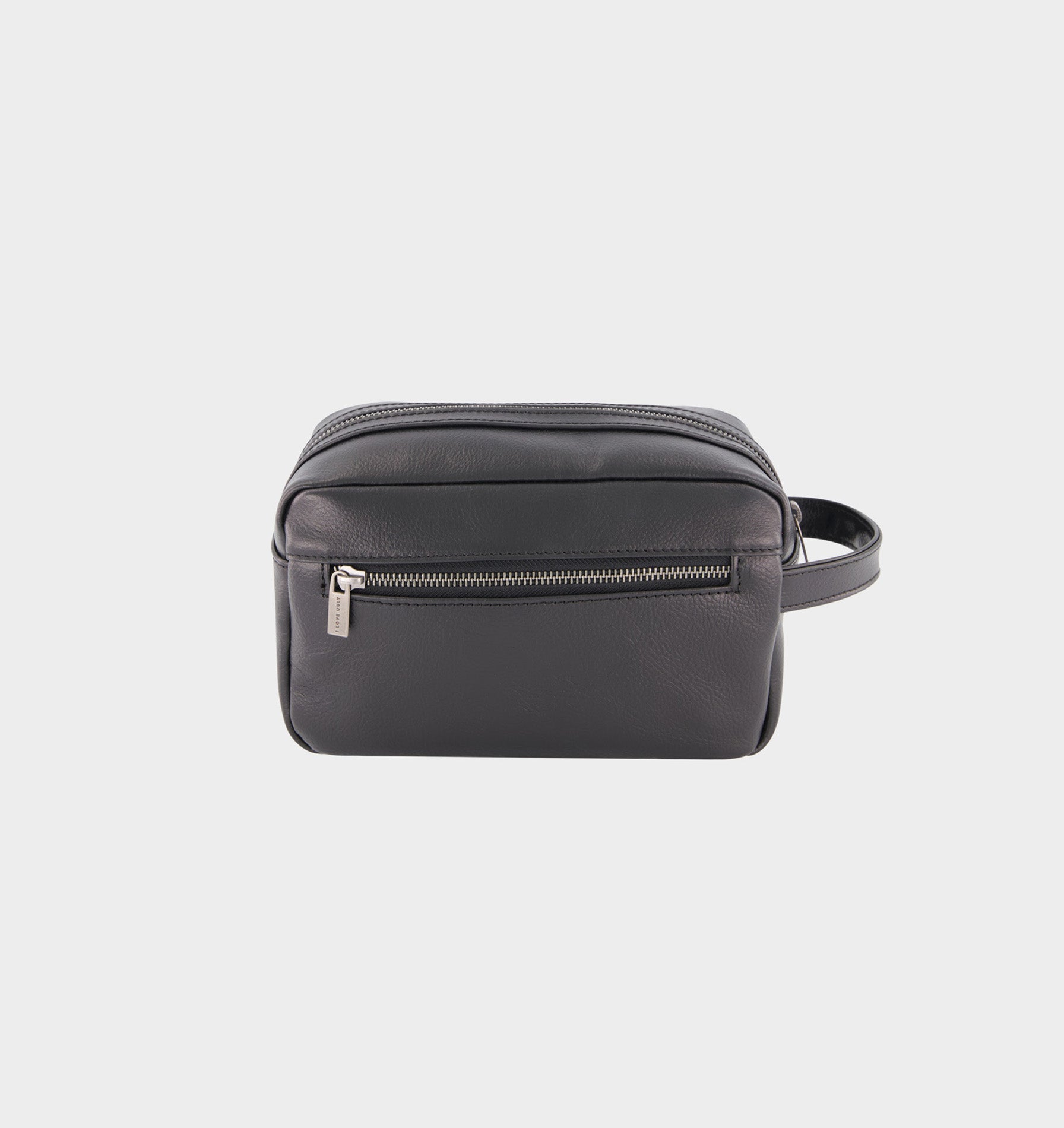 Hudson Leather Washbag - Black