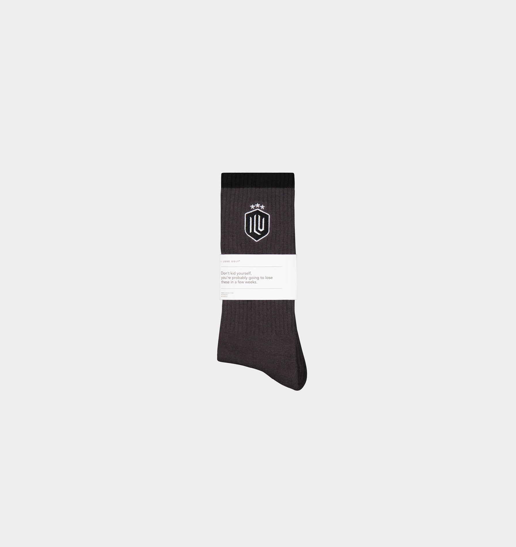 Football Sock - Charcoal