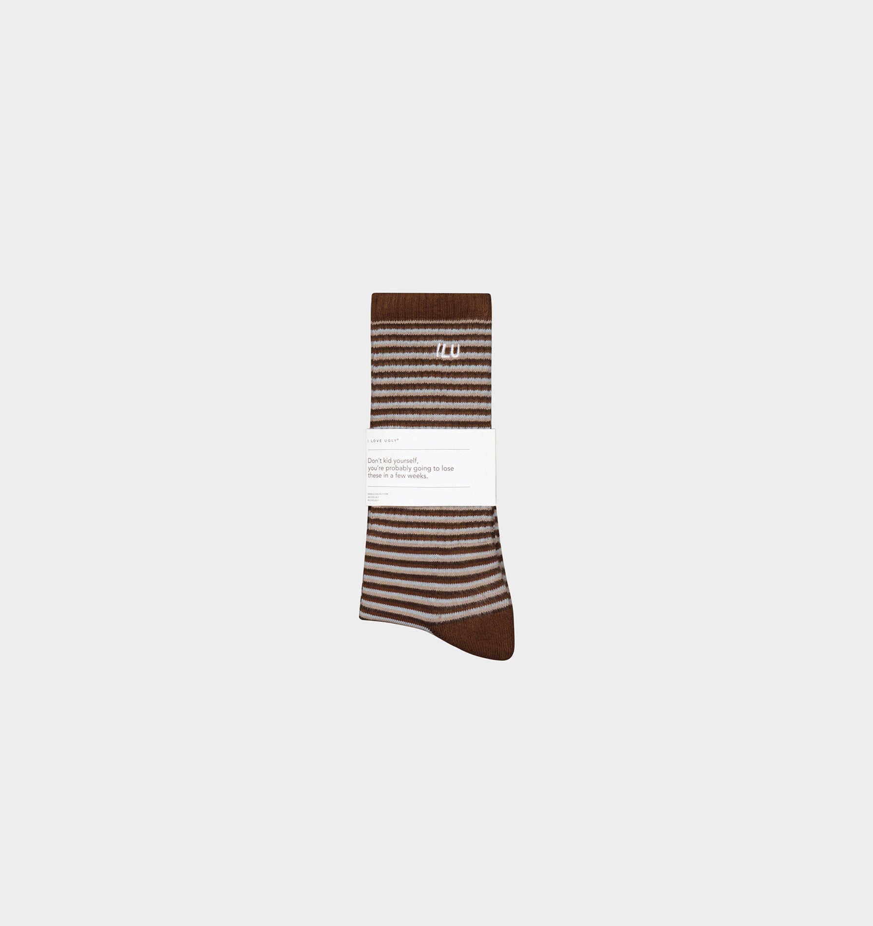 Stripe Basic Sock - Brown/Blue