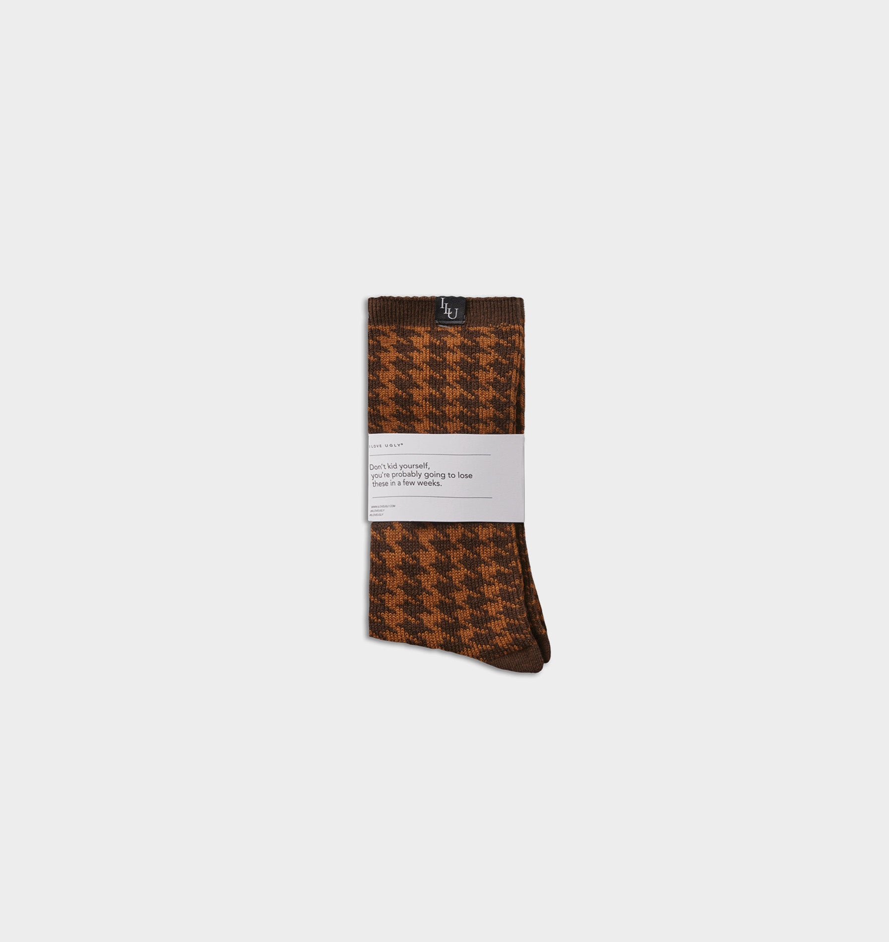 Check Basic Sock - Brown/Tobacco