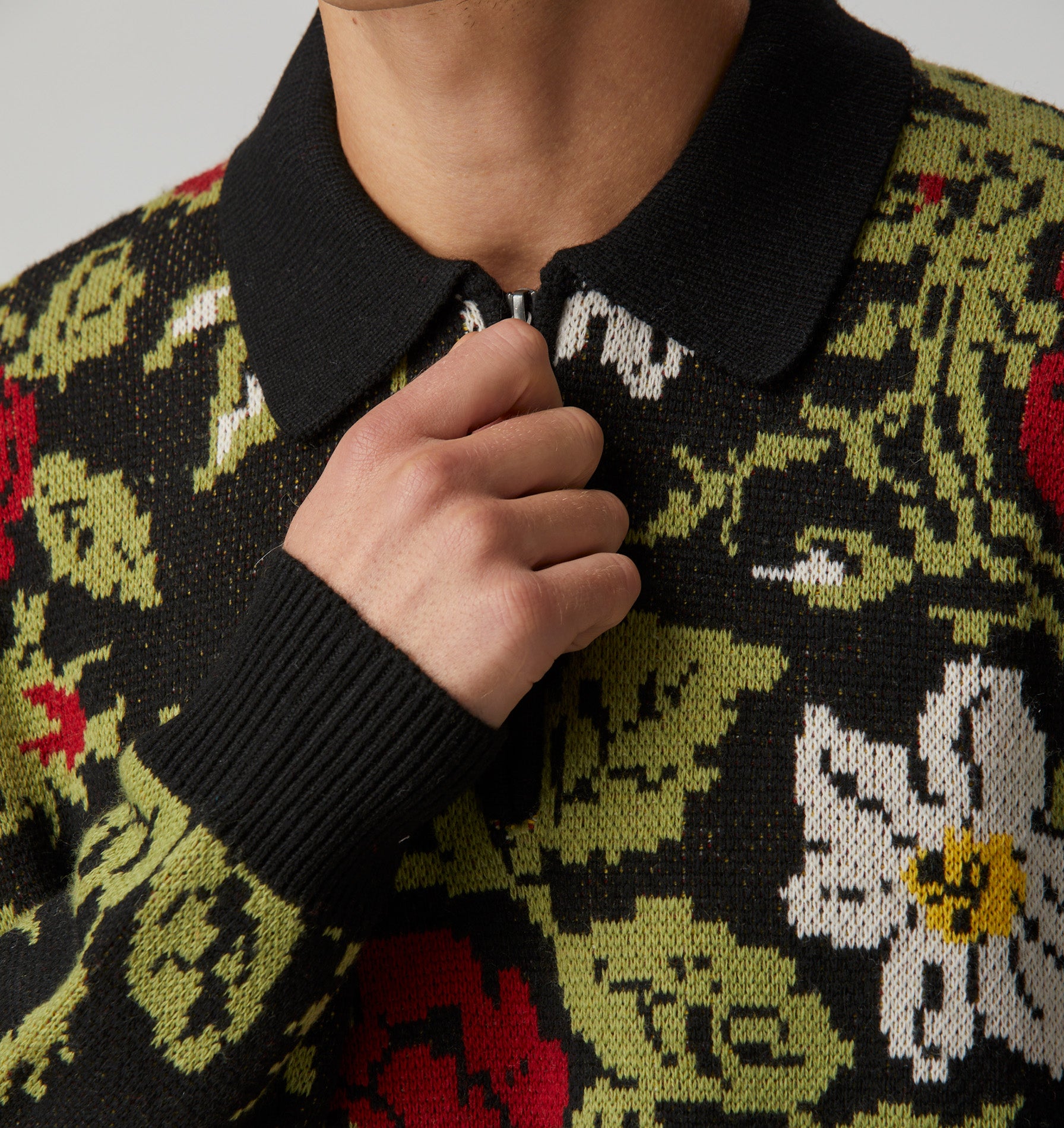 Mario Knit Sweater - Dark Floral