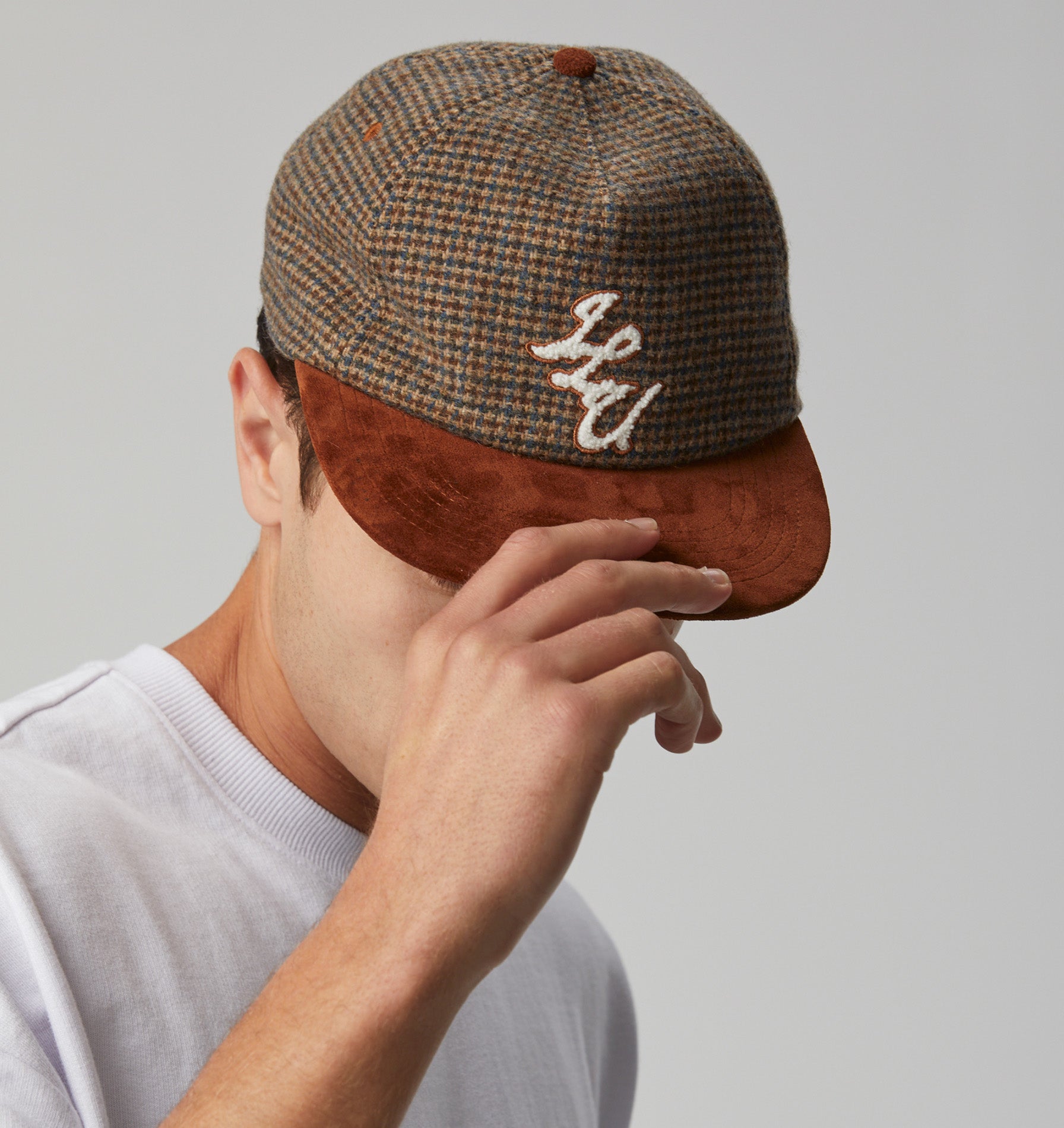 Luca Wool Cap - Beige/Brown Check