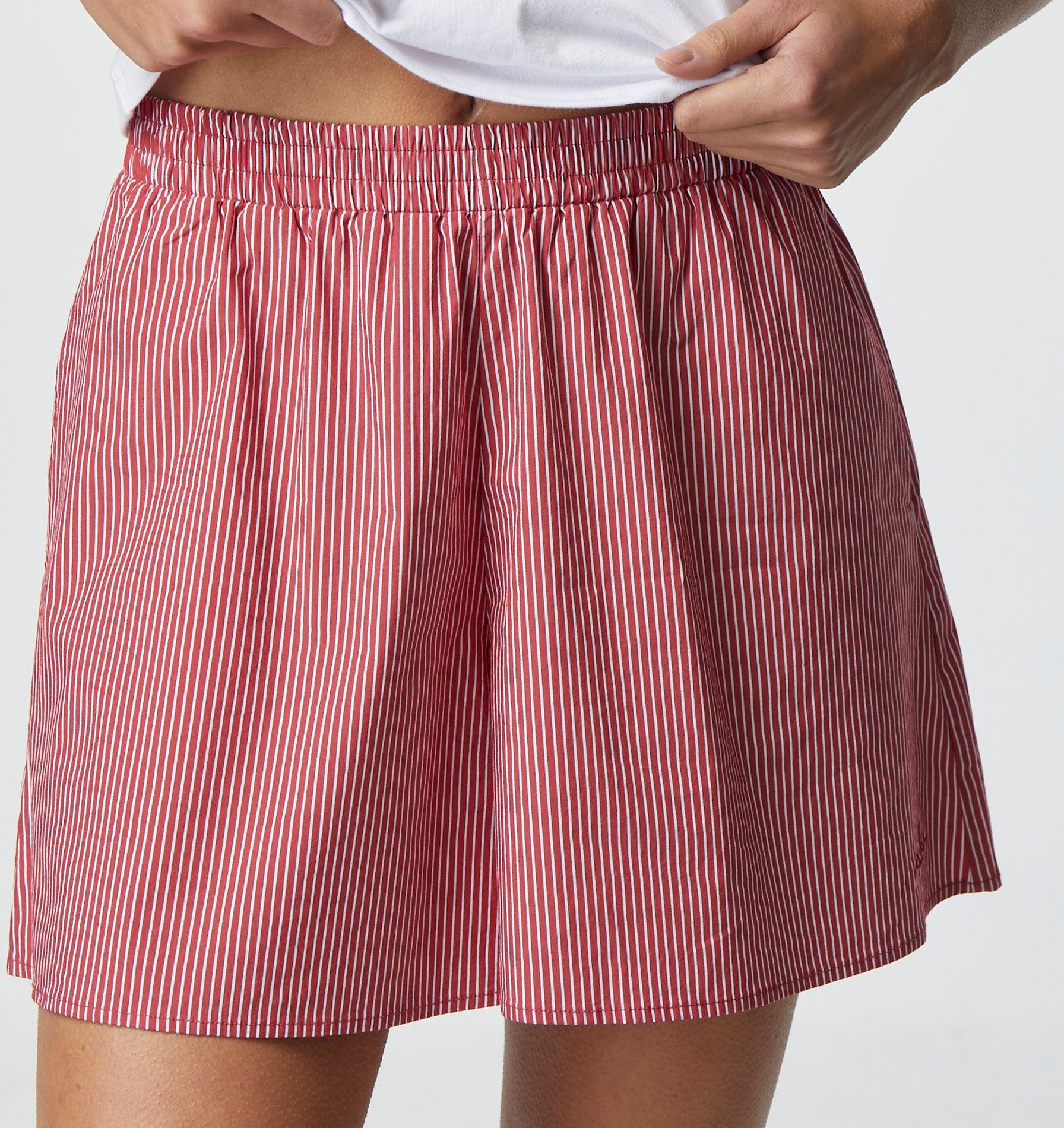 Olivia Stripe Short - Red Stripe