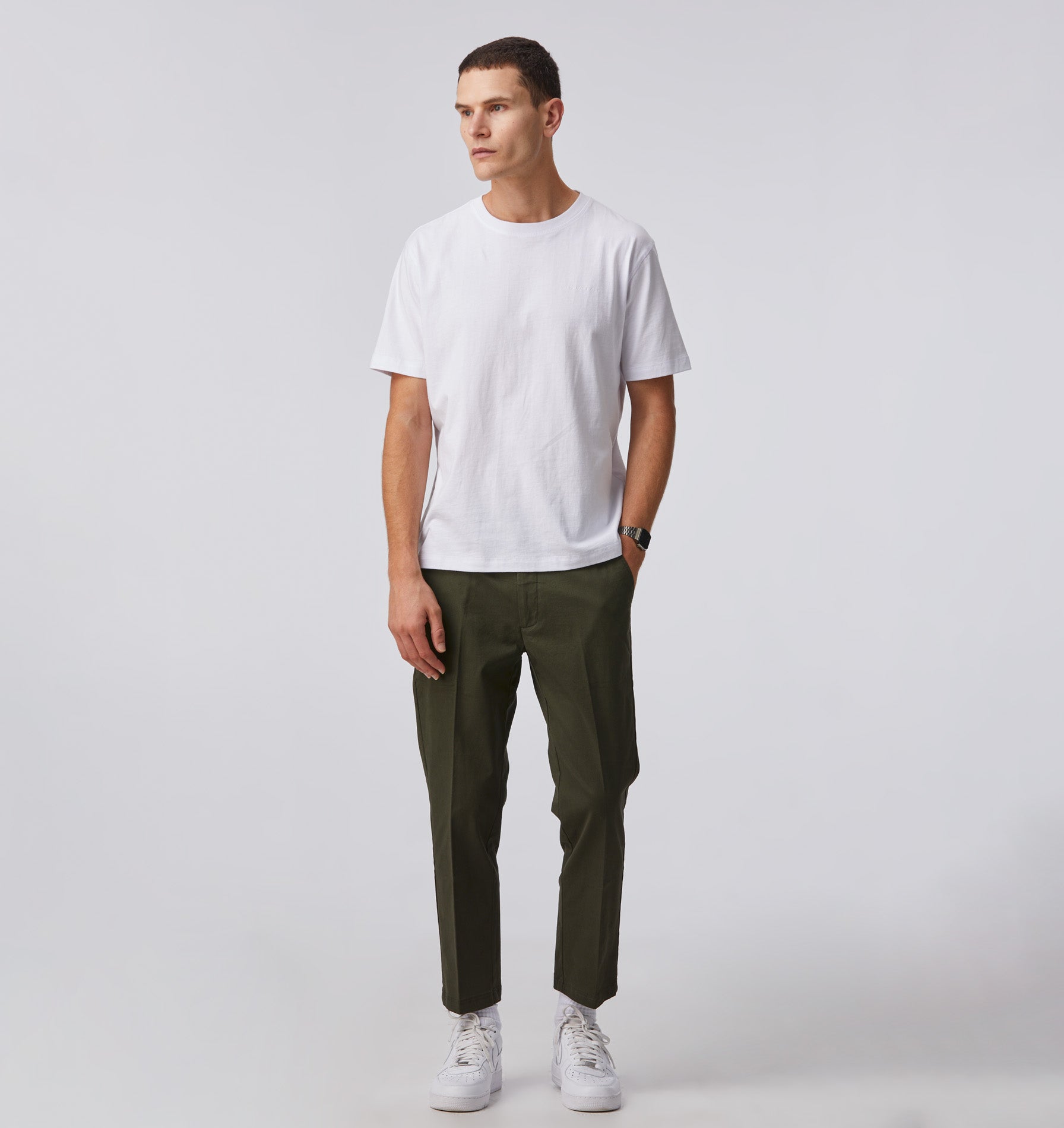 Printed Twill Slim Kobe pant - Tall - Khaki/Black