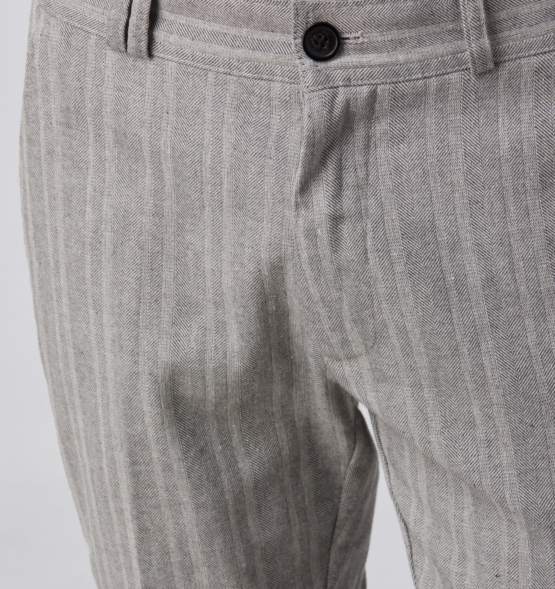 Herringbone Linen Slim Kobe Pant - Tall - Grey