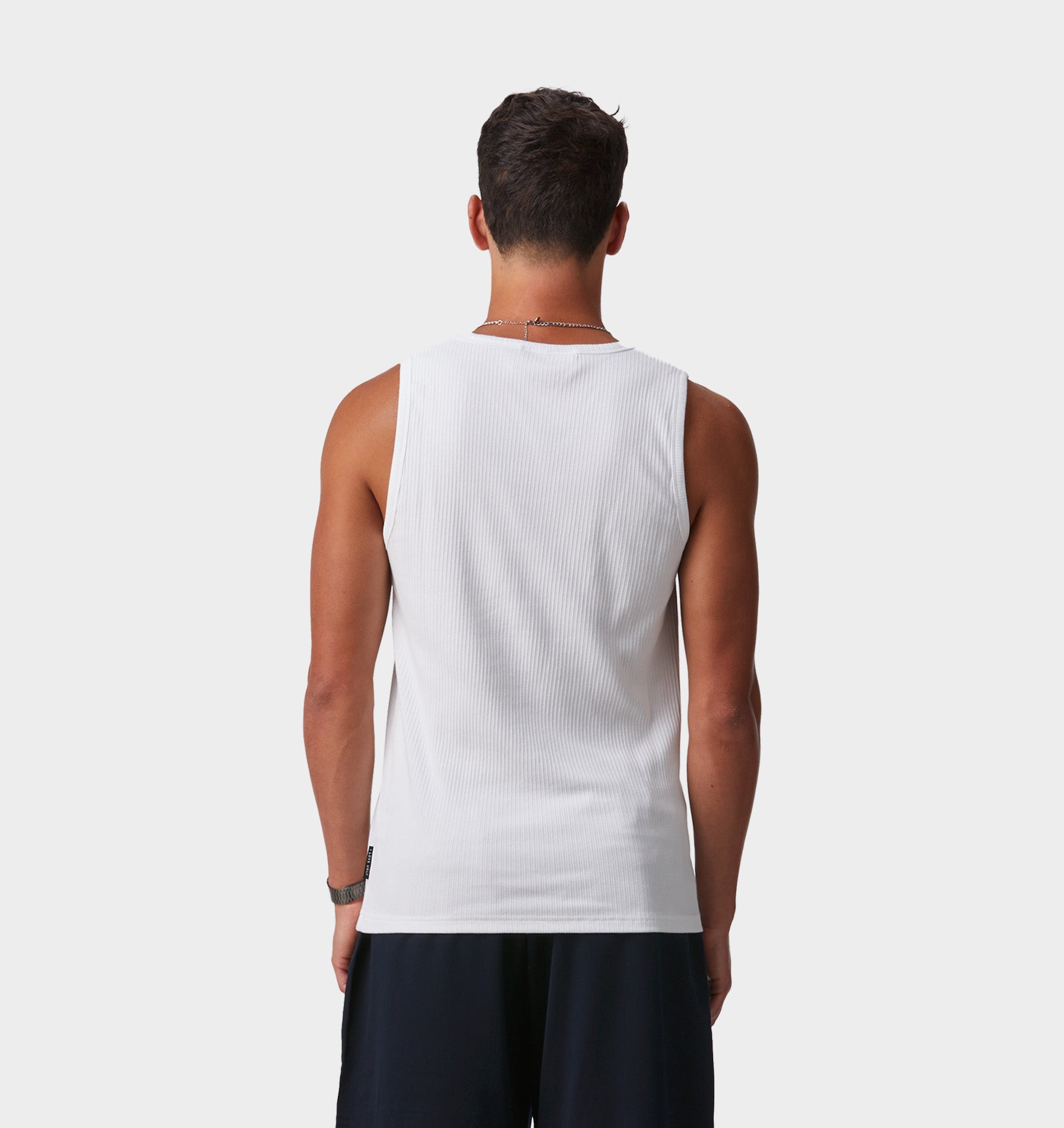 Ribbed Tank Top - White