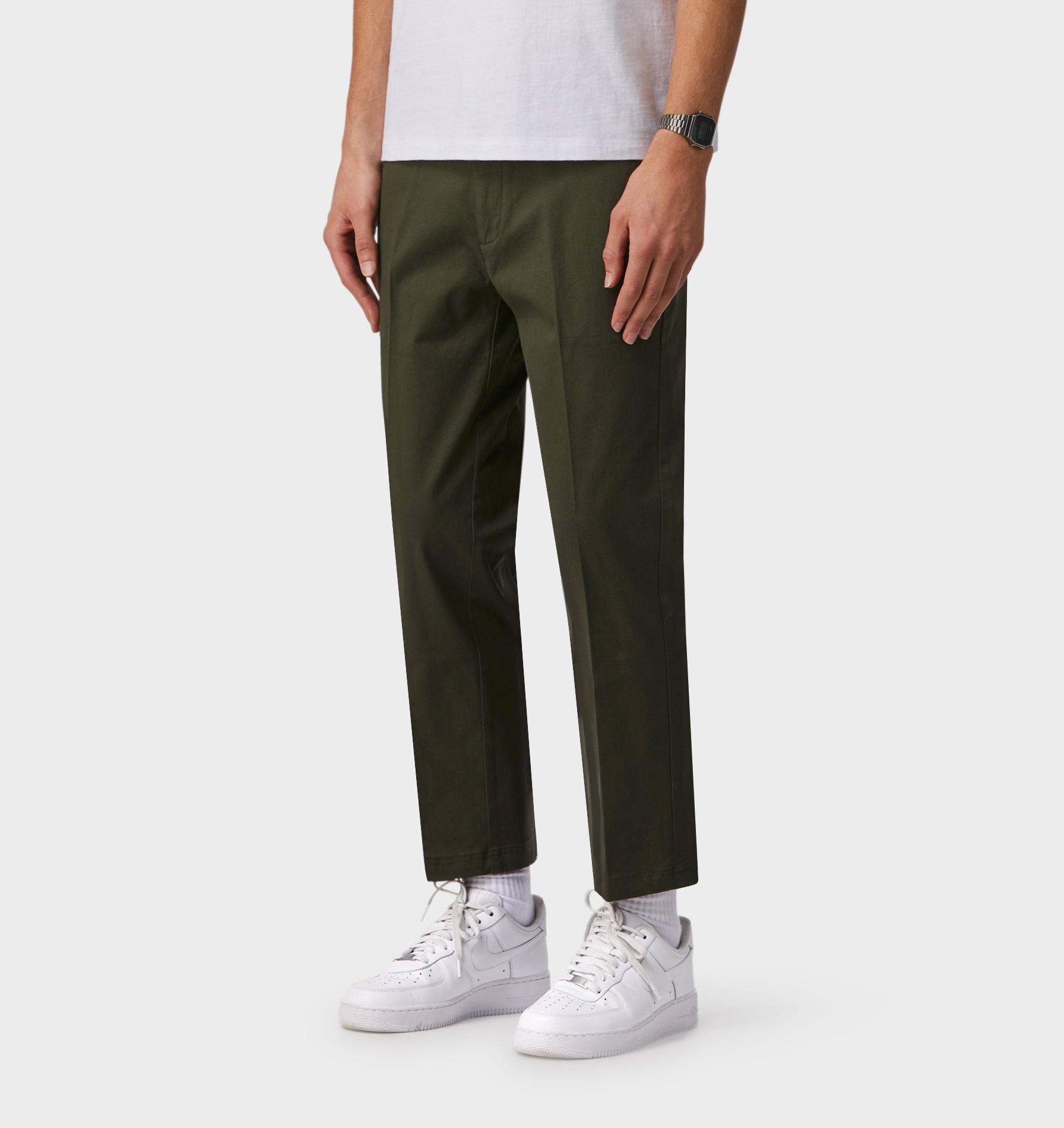 Printed Twill Slim Kobe pant - Tall - Khaki/Black