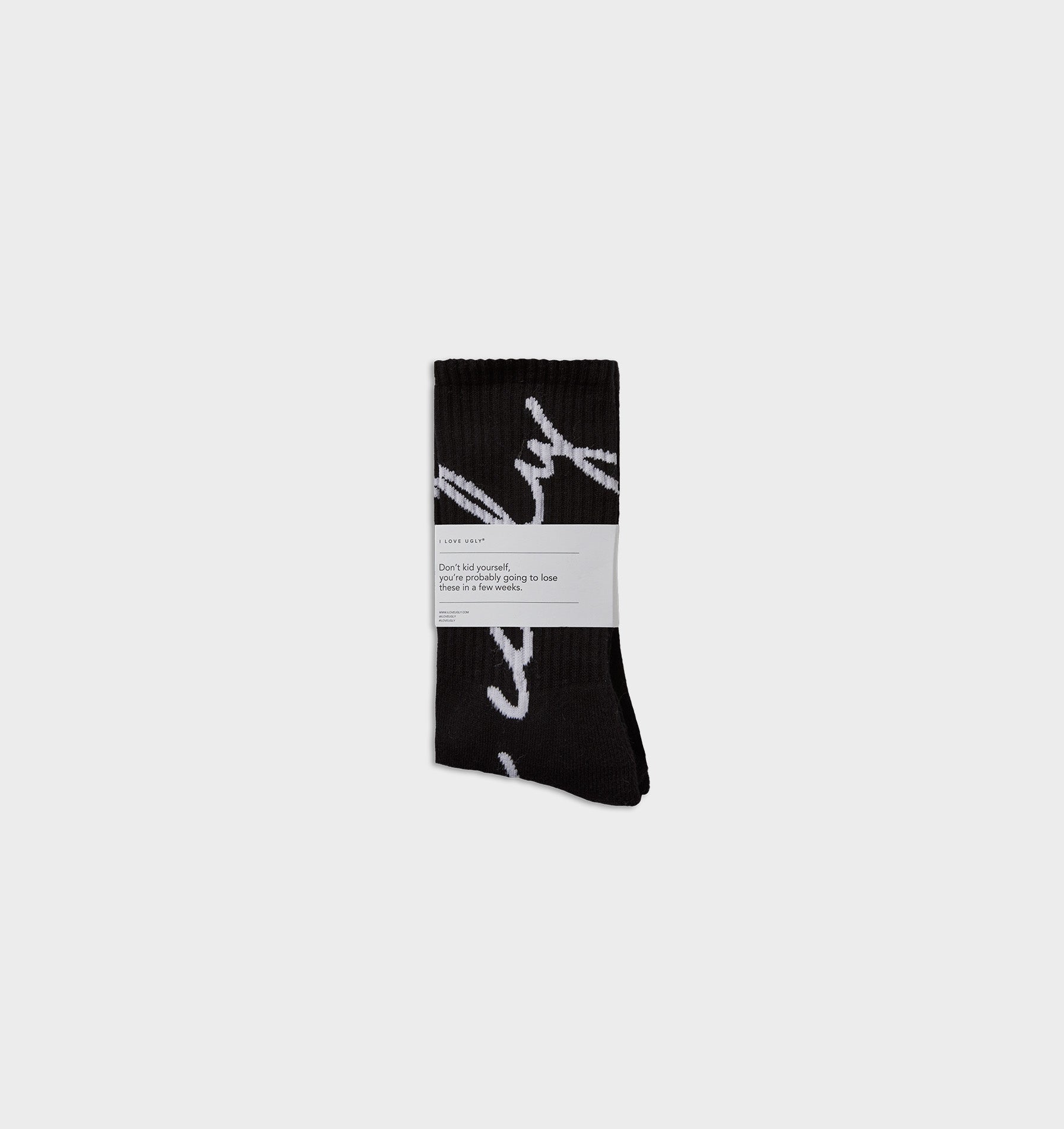 Script Sock - Black