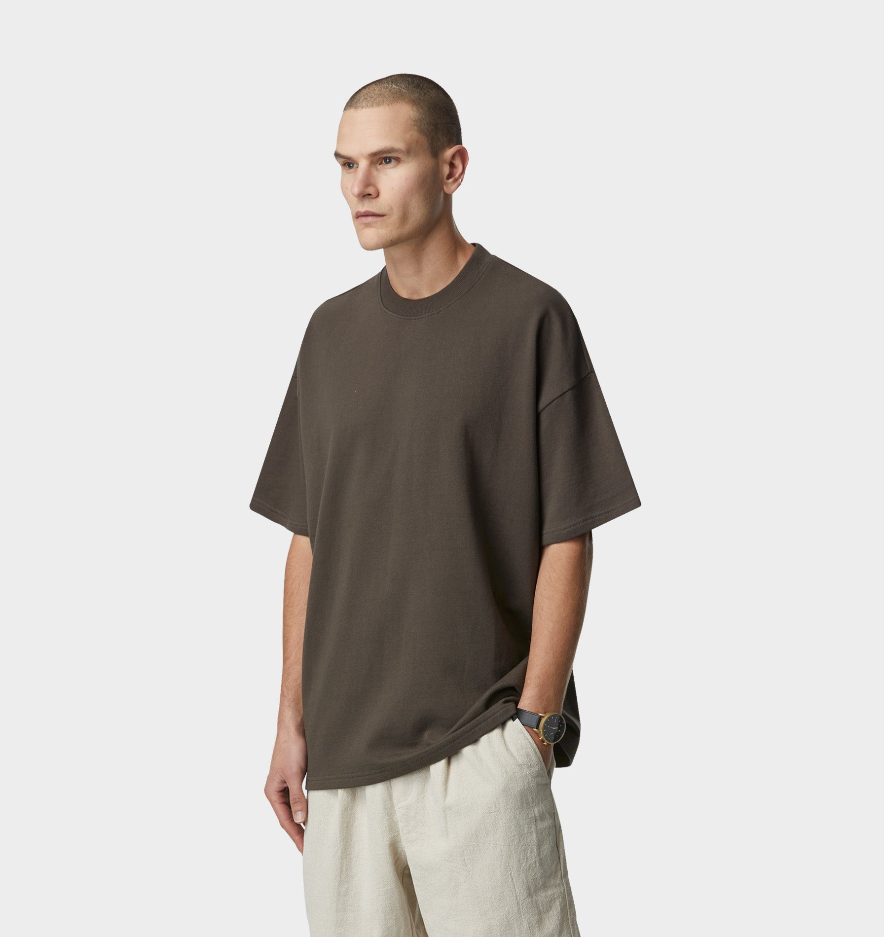 Heavy Box Tee - Burnt Olive