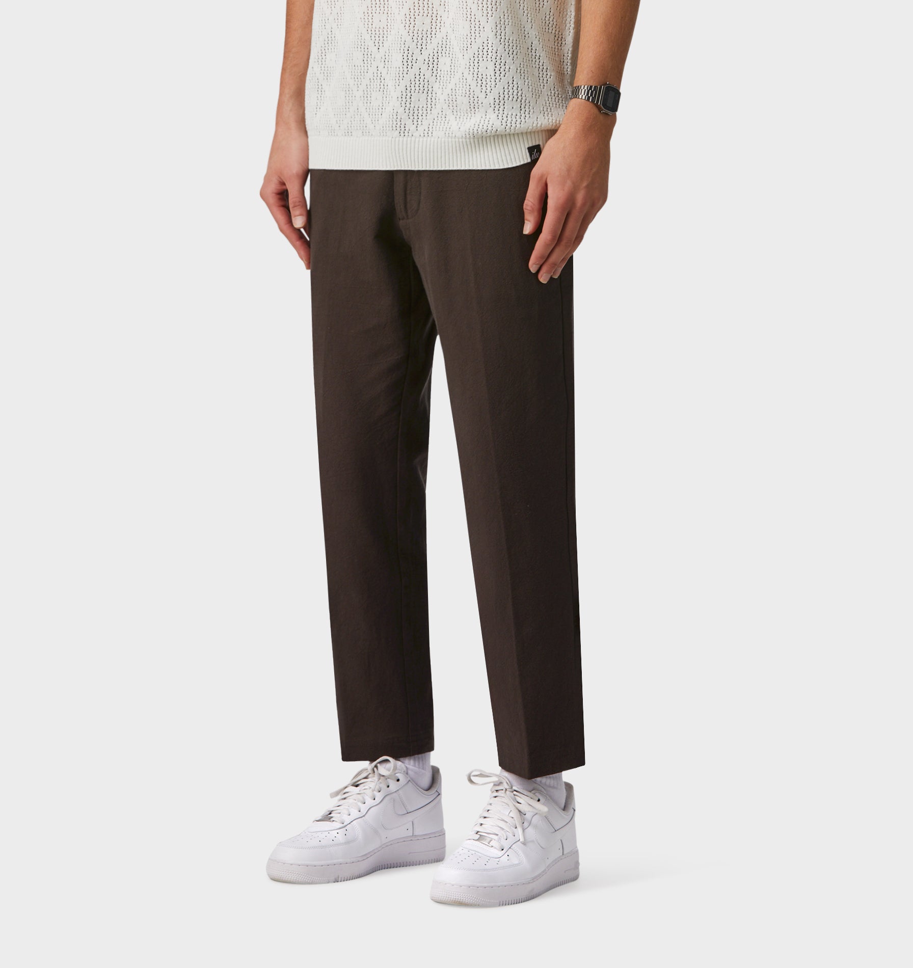 Linen Slim Kobe Pant - Regular - Espresso