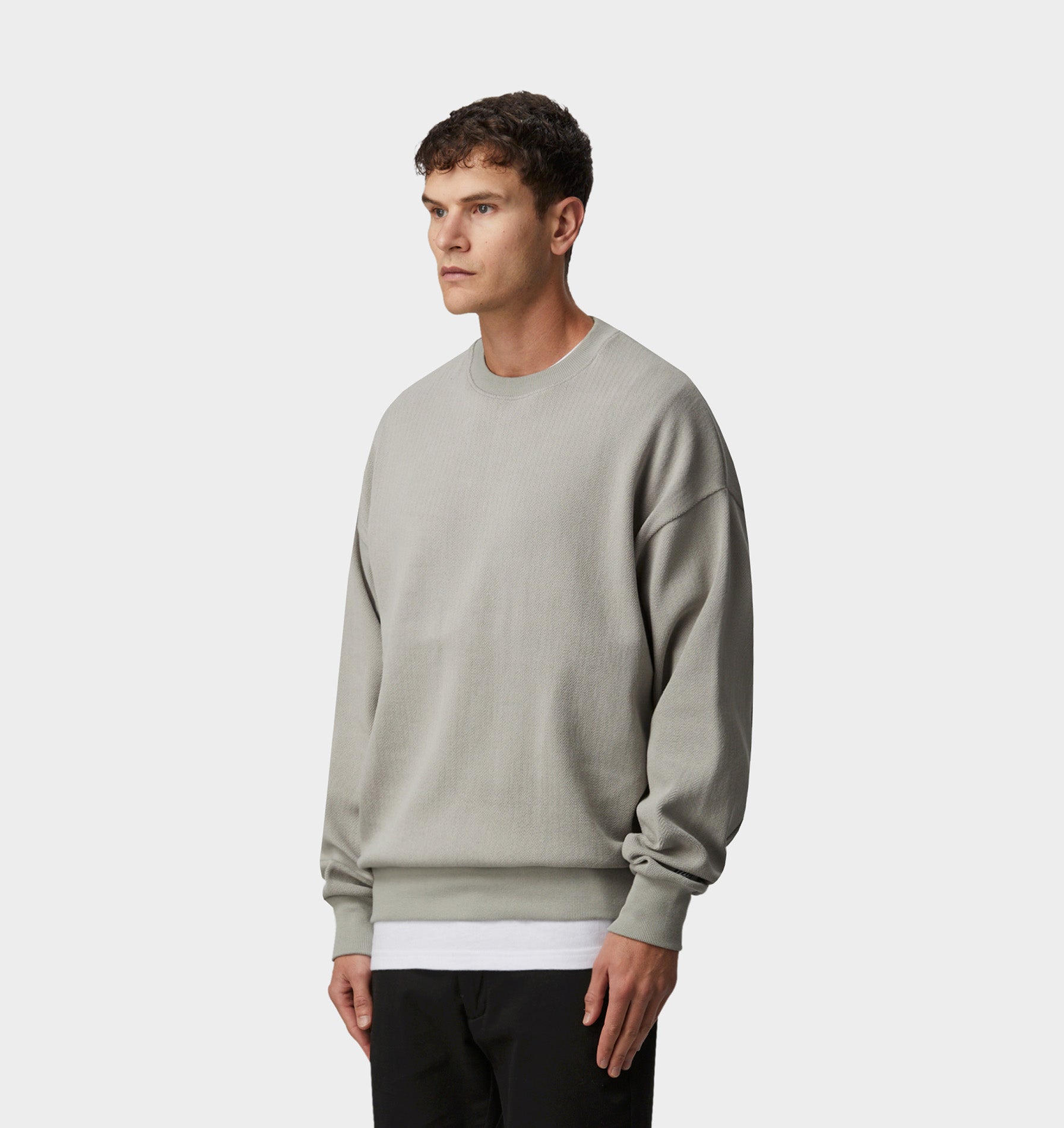 Herringbone Box Crew 2.0 - Light Grey