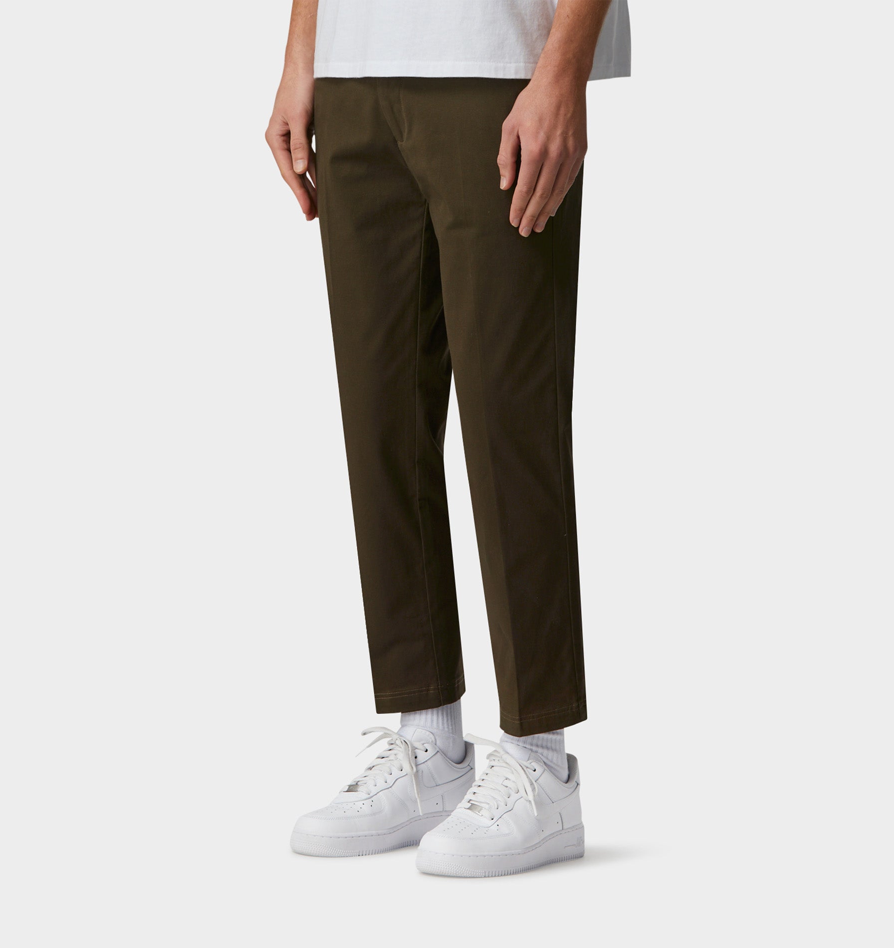 Microcheck Slim Kobe Pant - Espresso