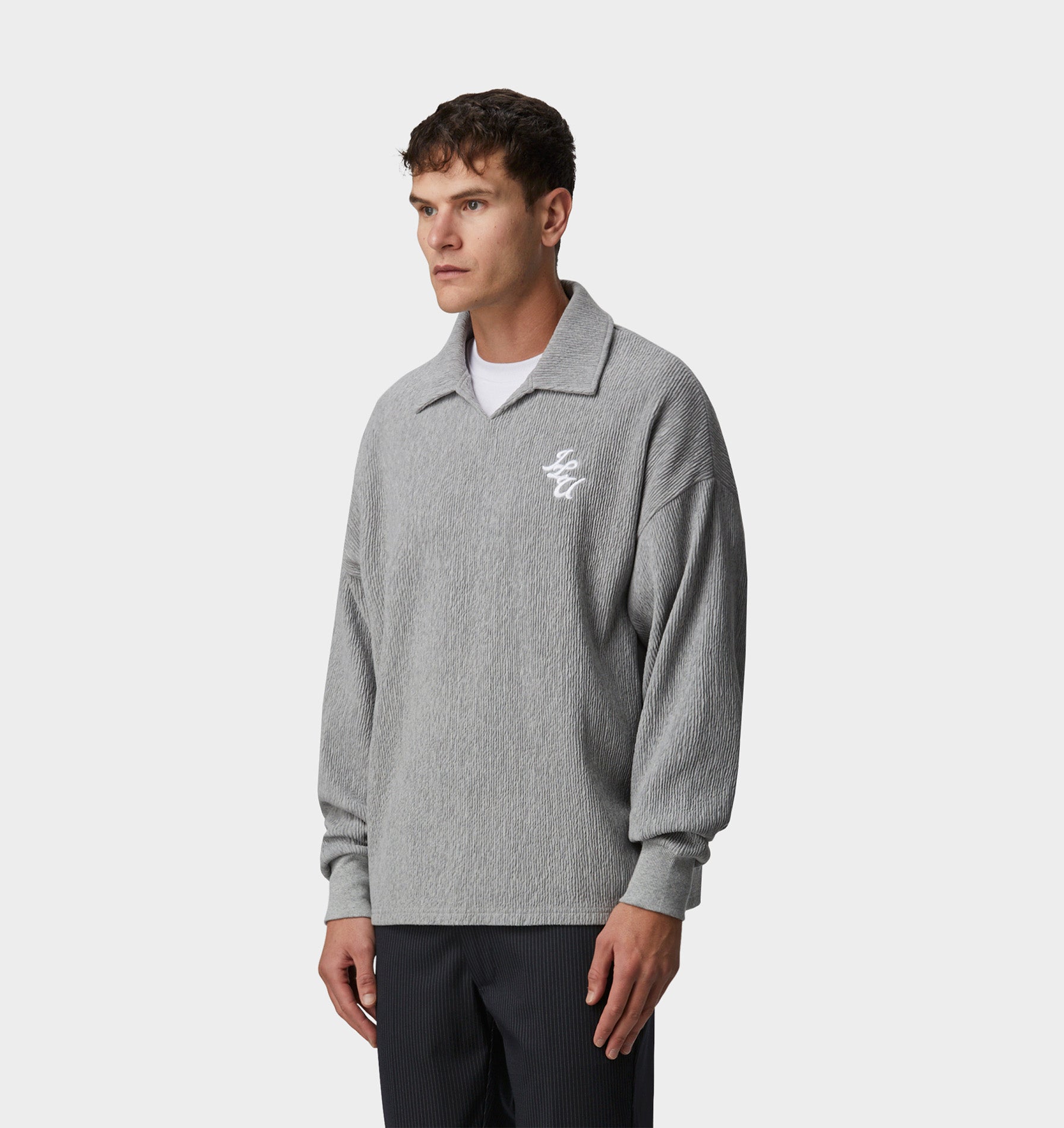 Josiah LS Polo - Vintage Grey