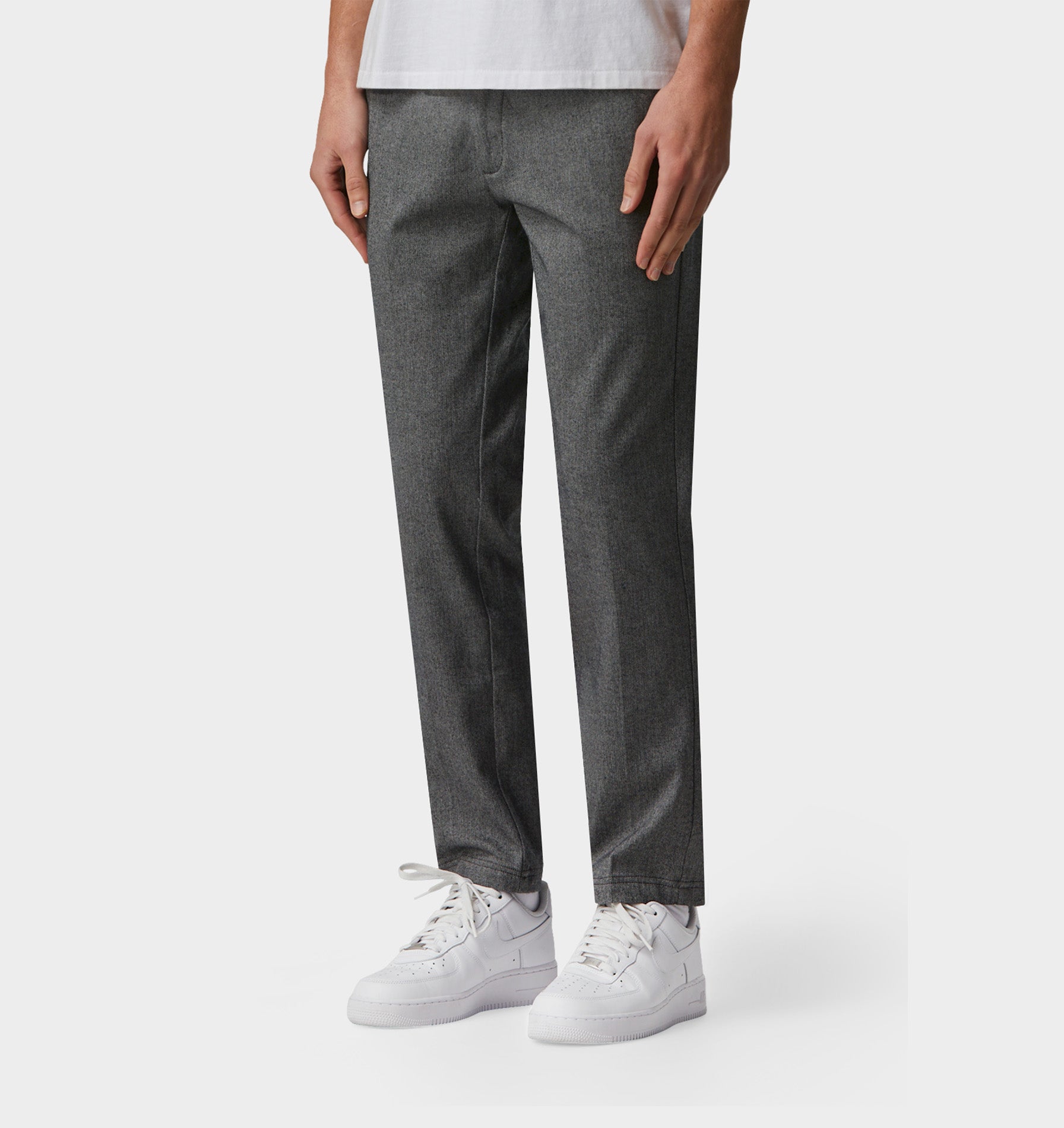 Slim Kobe Pant - Tall - Charcoal Herringbone