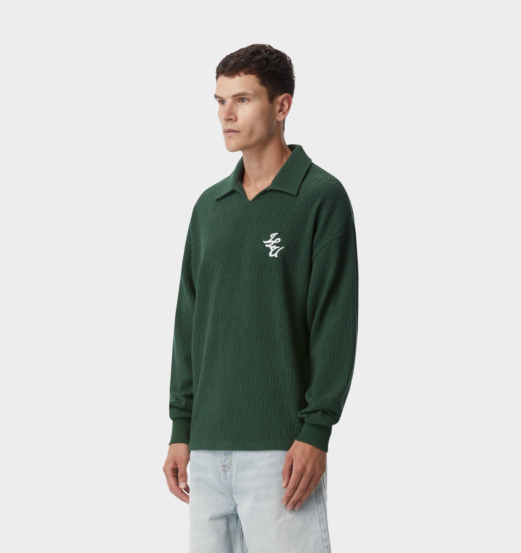 Josiah LS Polo - Forest Green