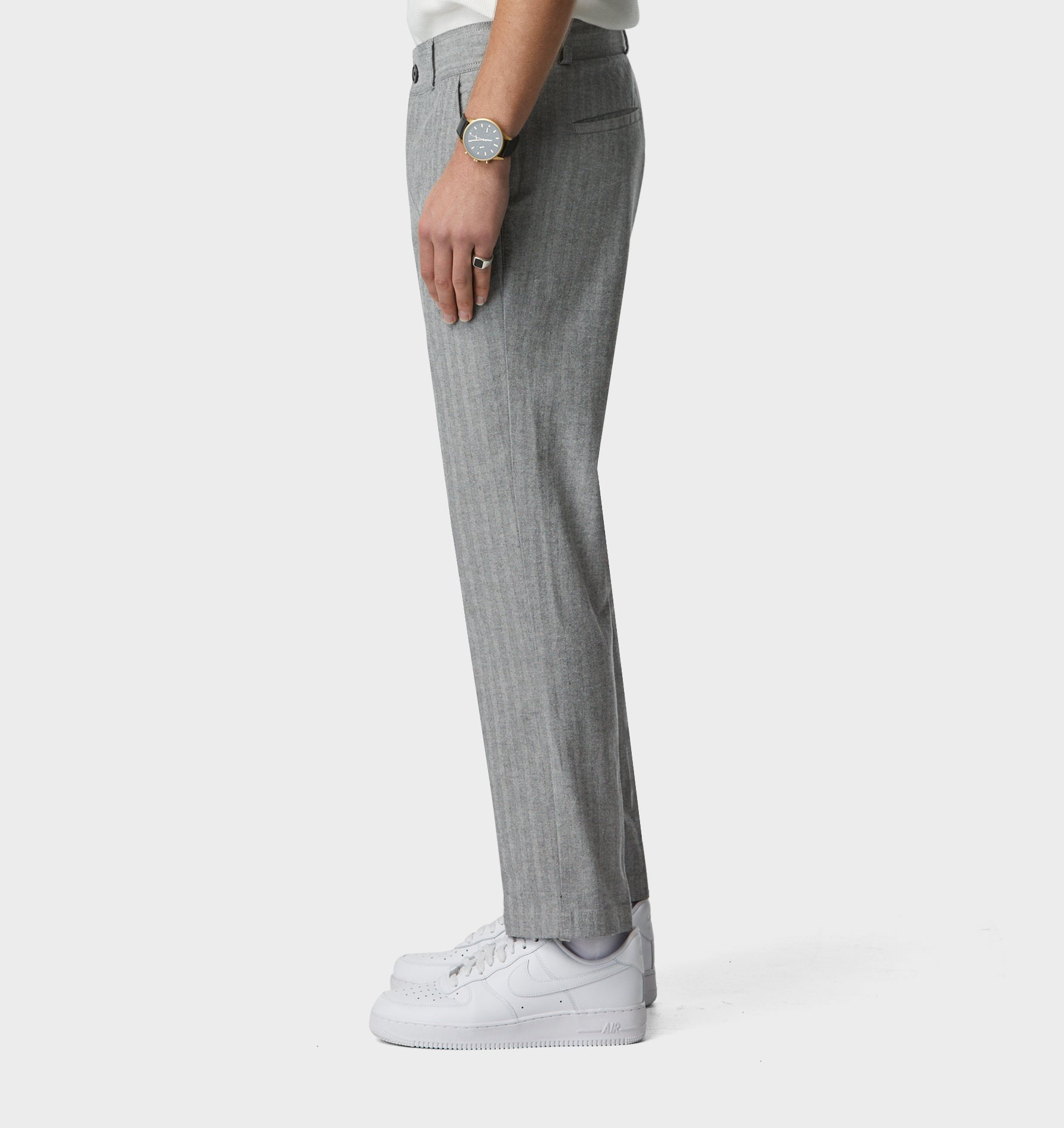 Slim Kobe Pant - Tall - Grey Herringbone