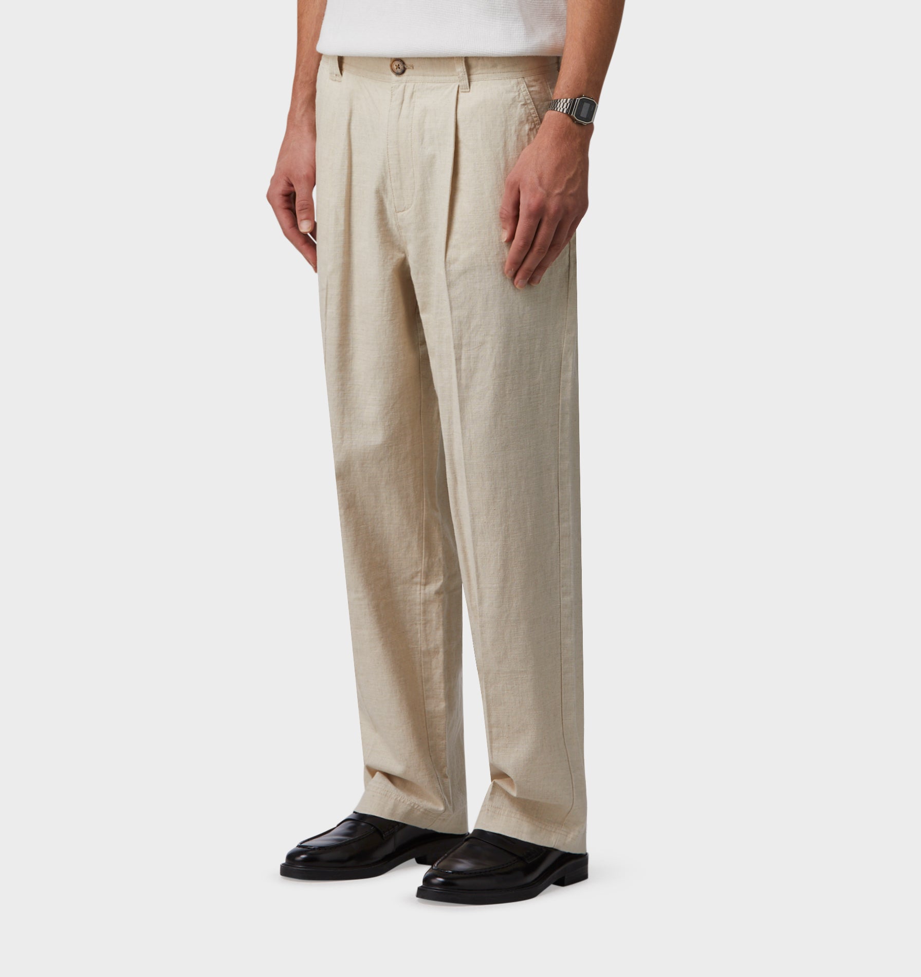 Linen Winston Pant - Bone