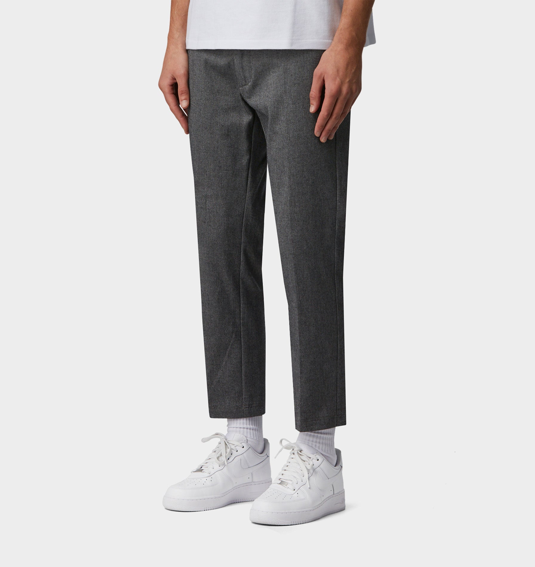 Slim Kobe Pant - Charcoal Herringbone