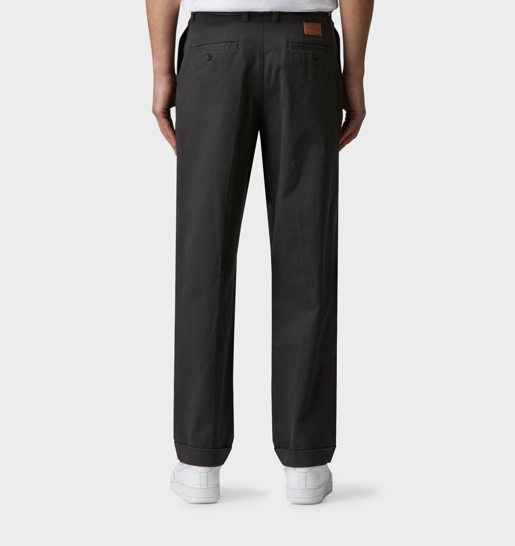 Noah Pleated Pant - Charcoal