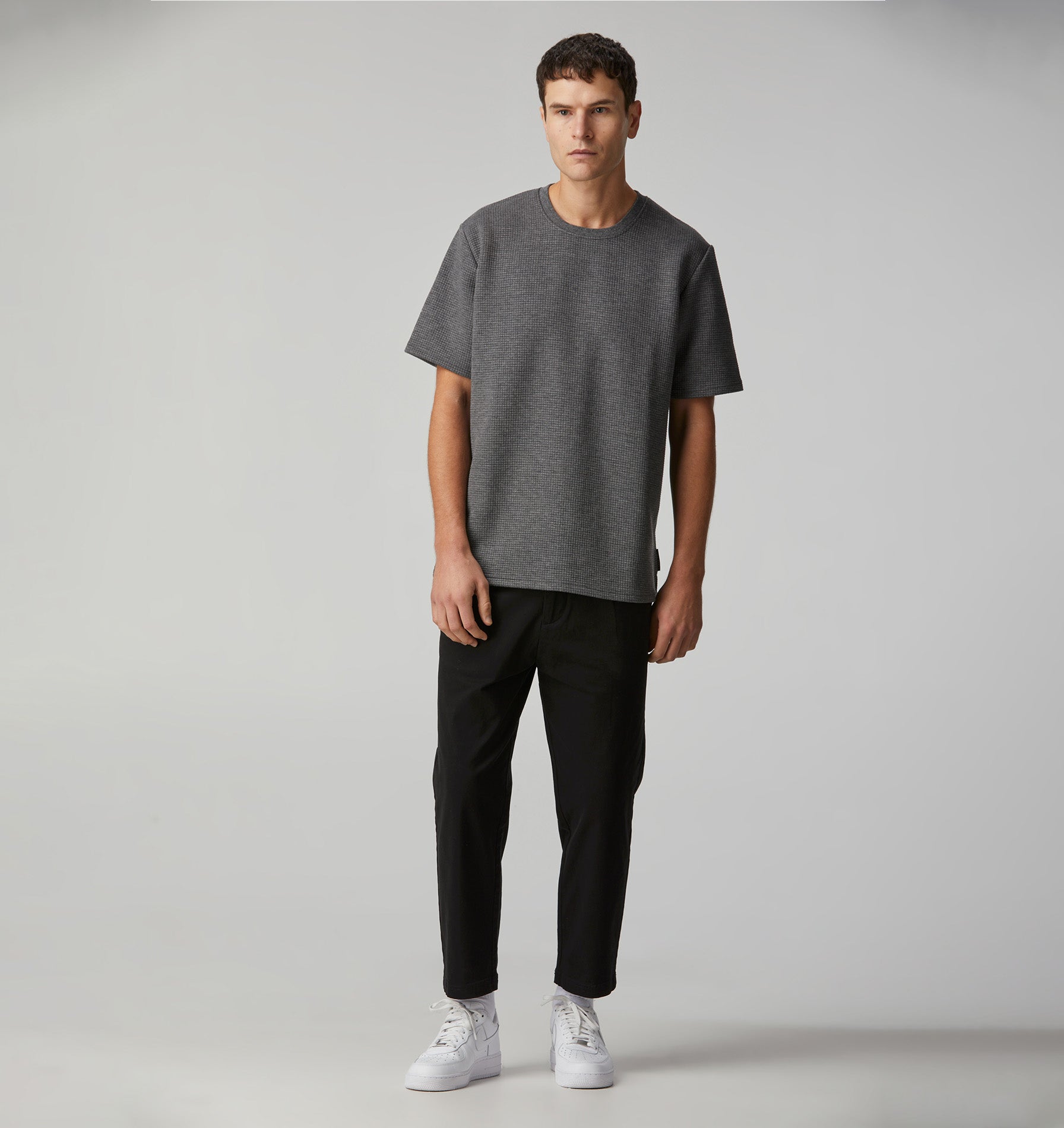 Textured Heavy Chester Tee - Ash