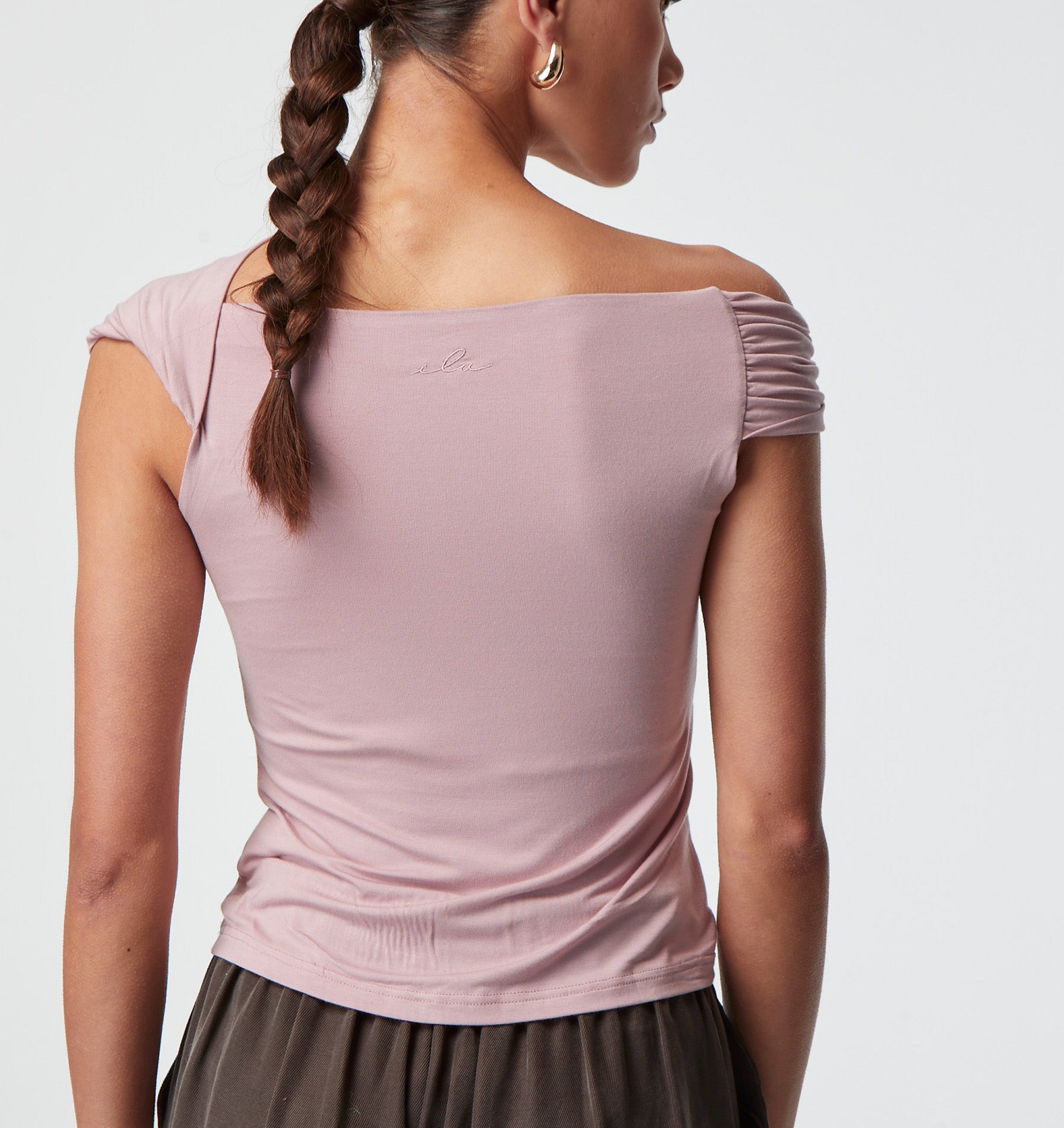 Piper Twist Top - Dusty Pink