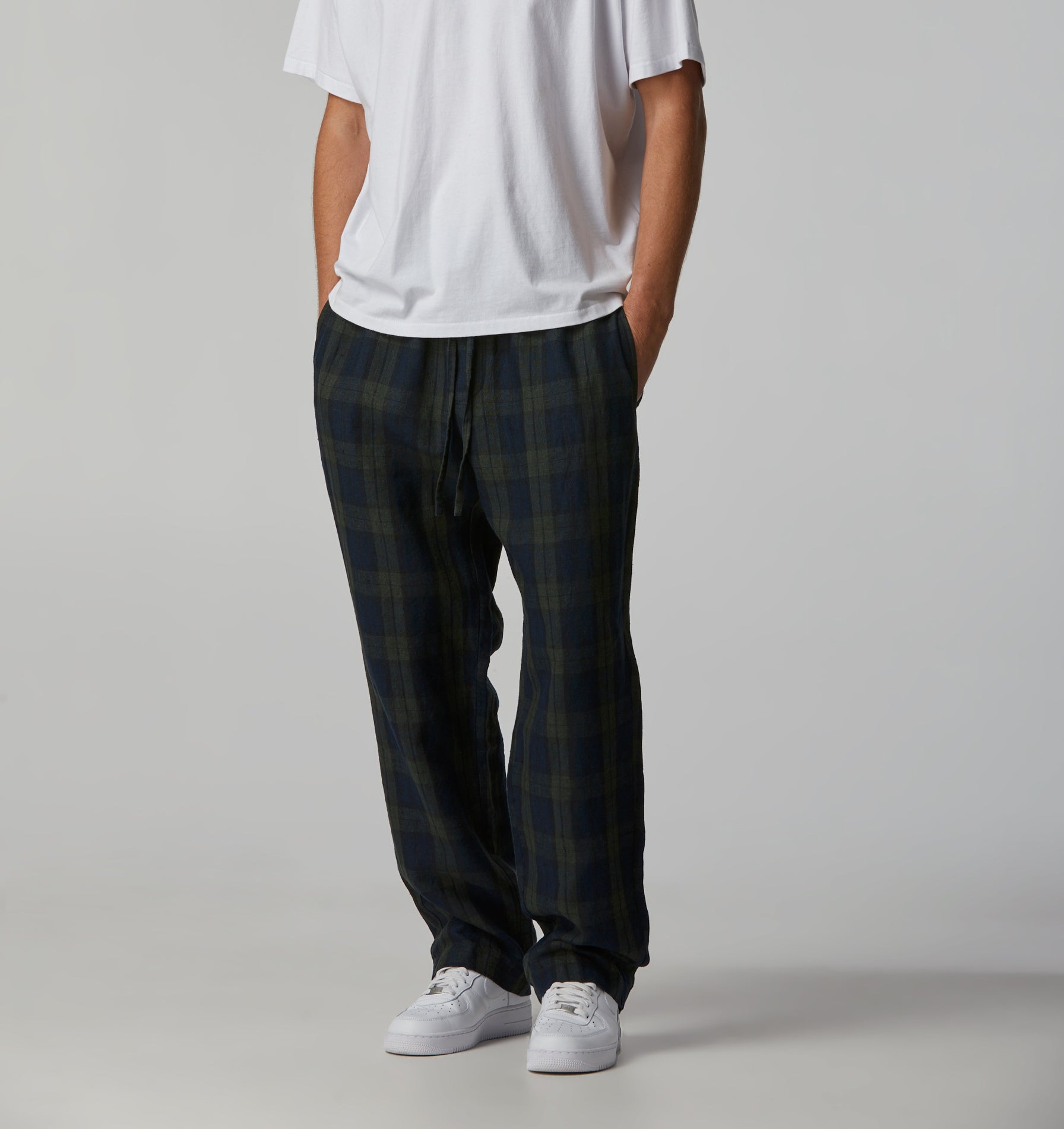 Cooper Linen Pant - Black Watch Tartan