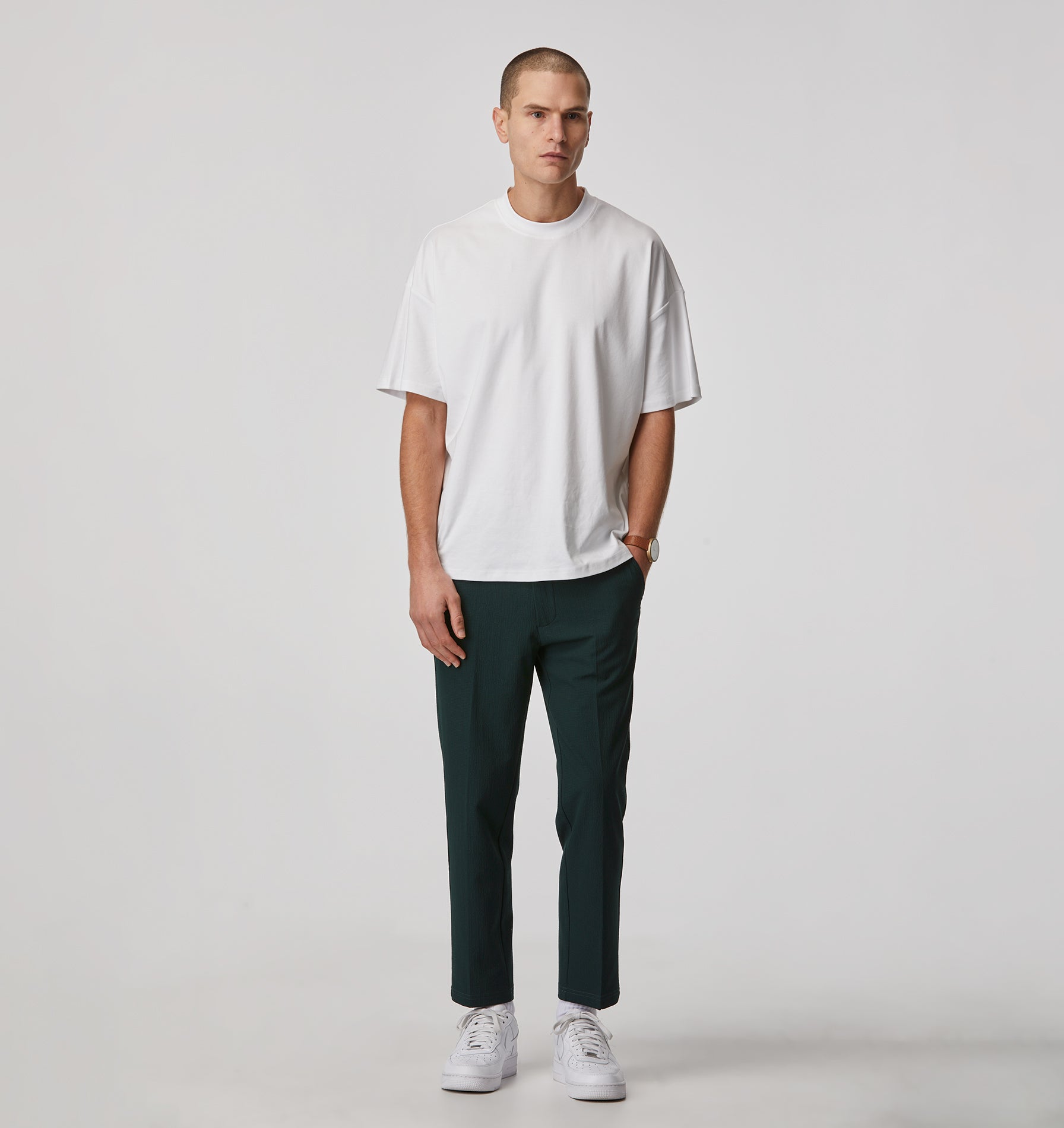 Seersucker Slim Kobe Pant - Regular - Dark Green