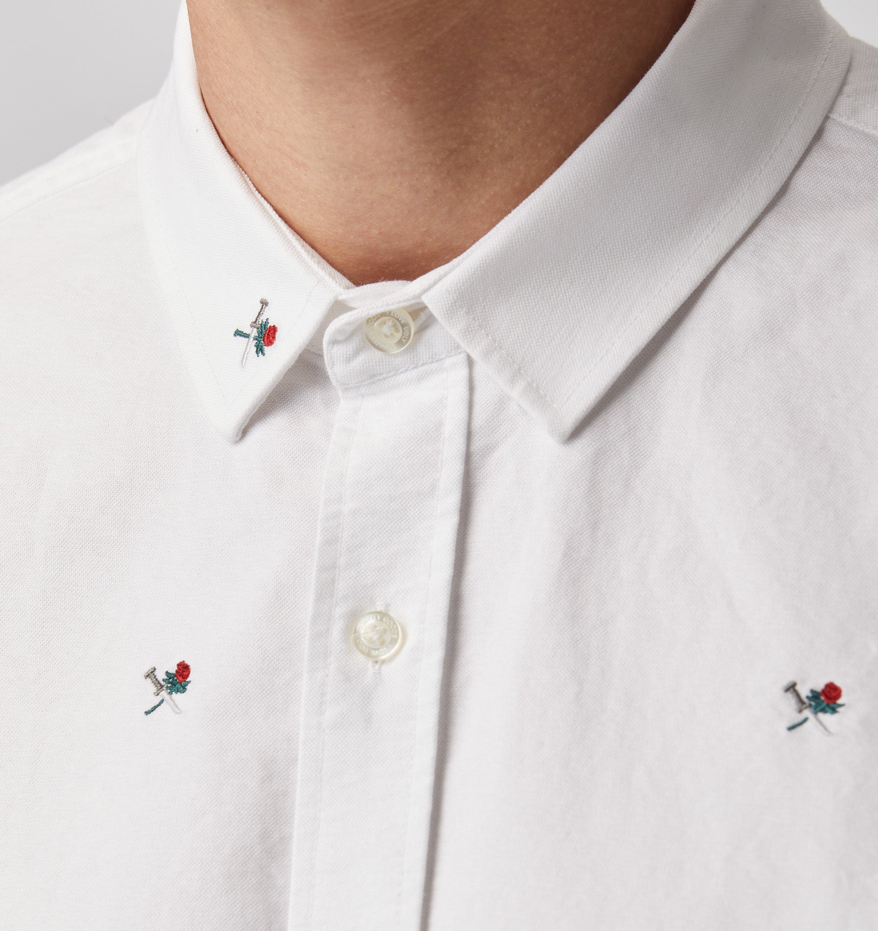 Rose and Dagger Jonty Shirt - White