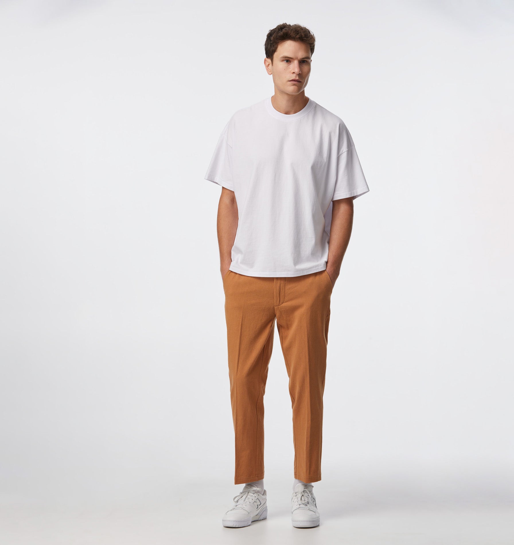 Linen Slim Kobe Pant - Toffee