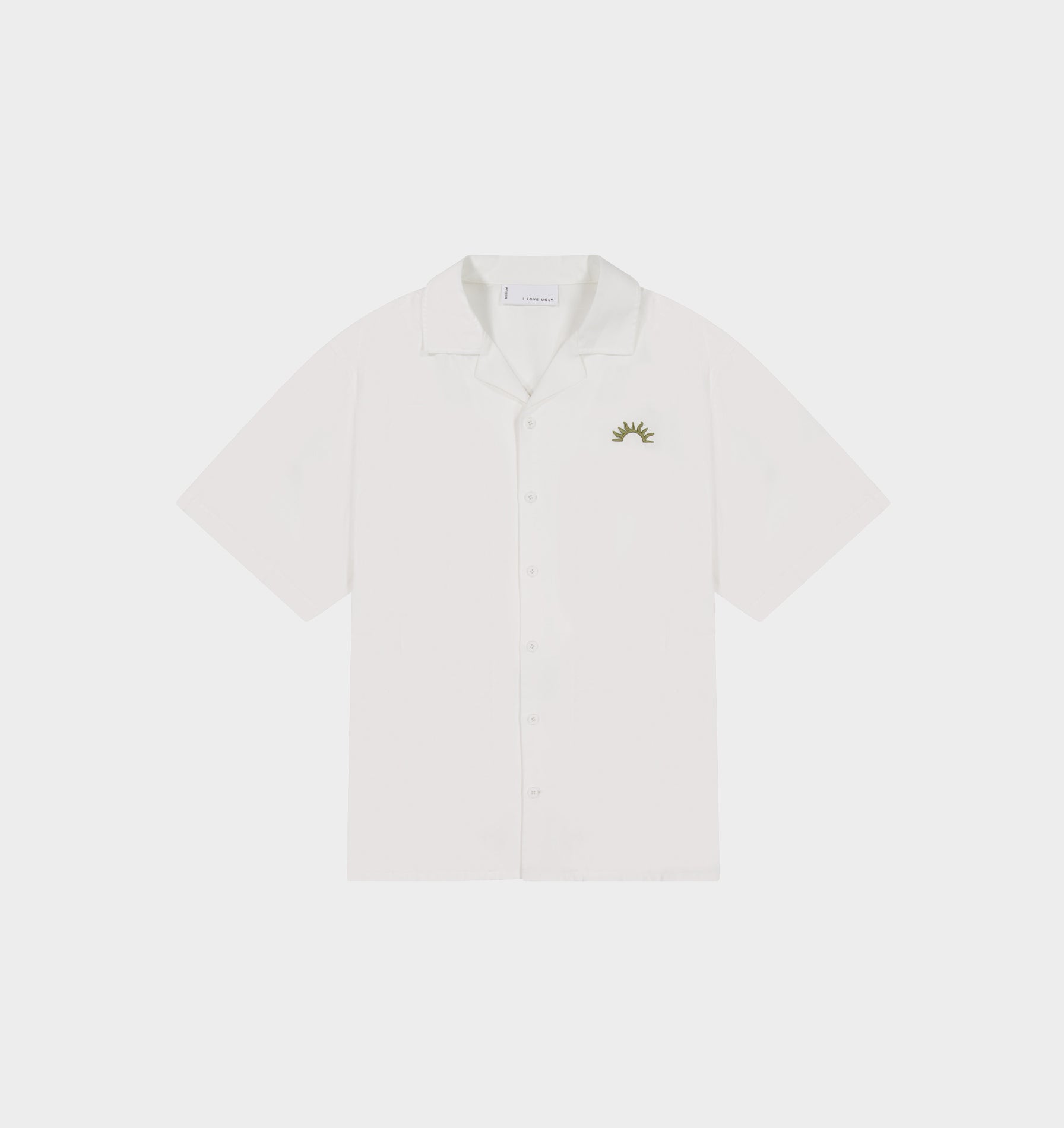 ILU X Alba Linen Cuban Collar SS Shirt - Off White