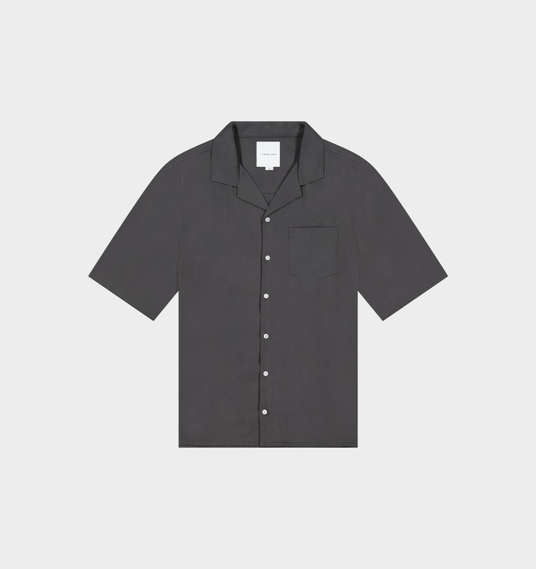 Austin Cuban Collar Shirt - Charcoal