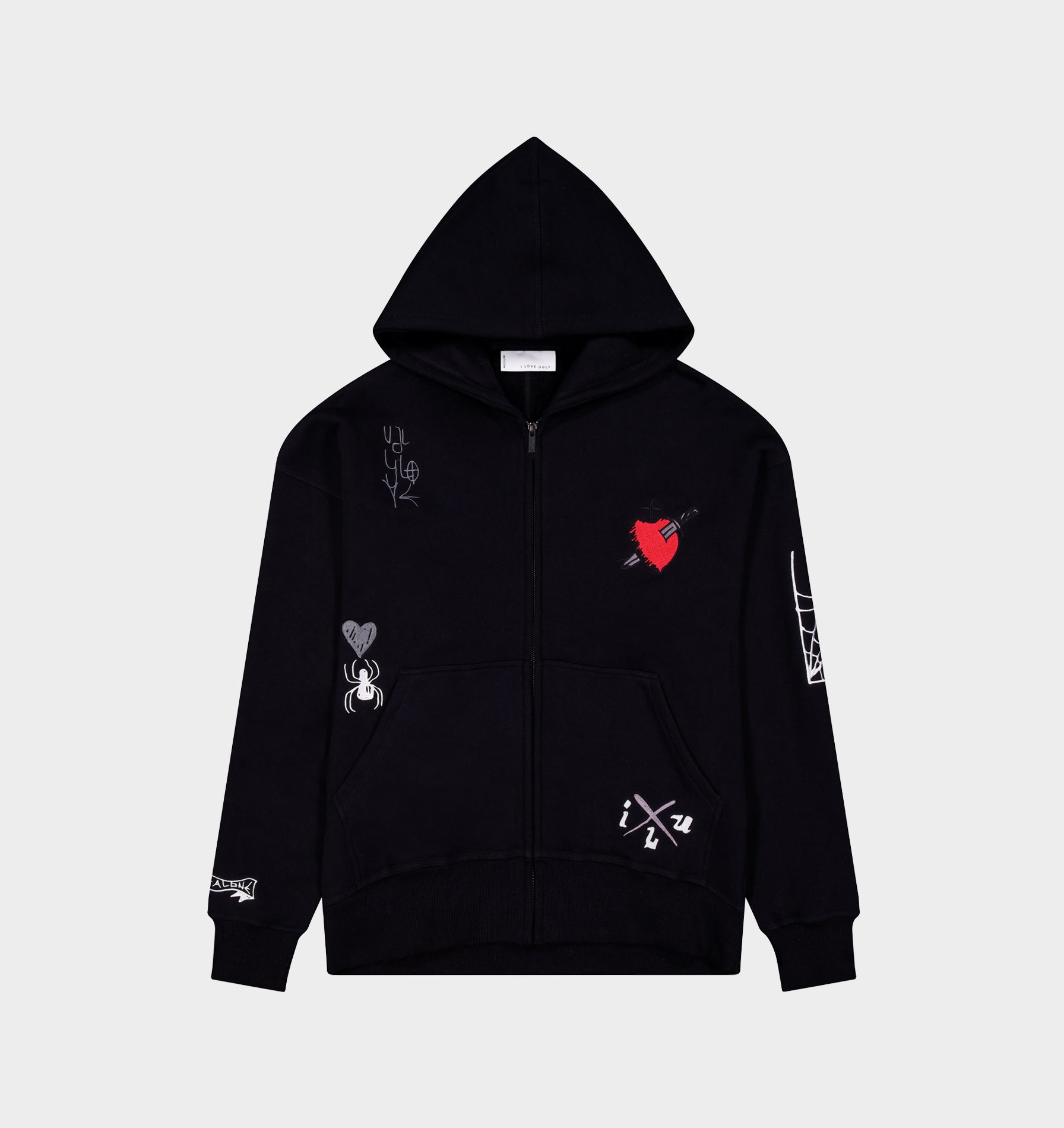 Ugly Love Zip Up Box Hood - Black