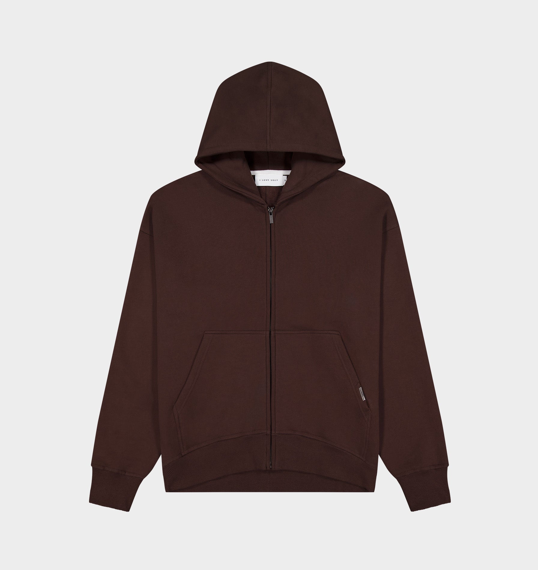 Zip Up Box Hood - Espresso