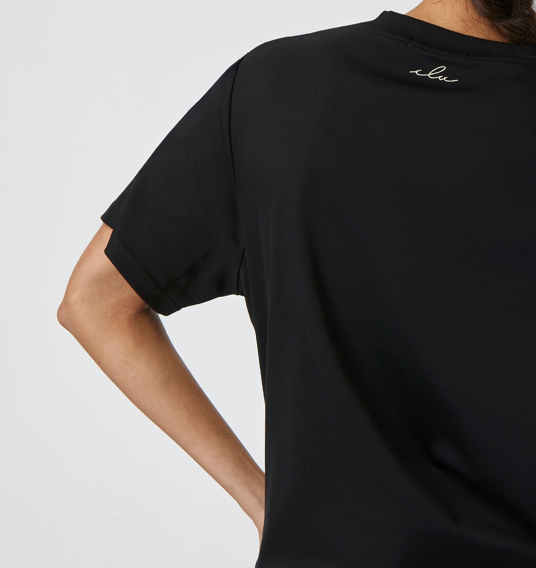 Ava Pixel Print Boxy Tee 2.0 - Black