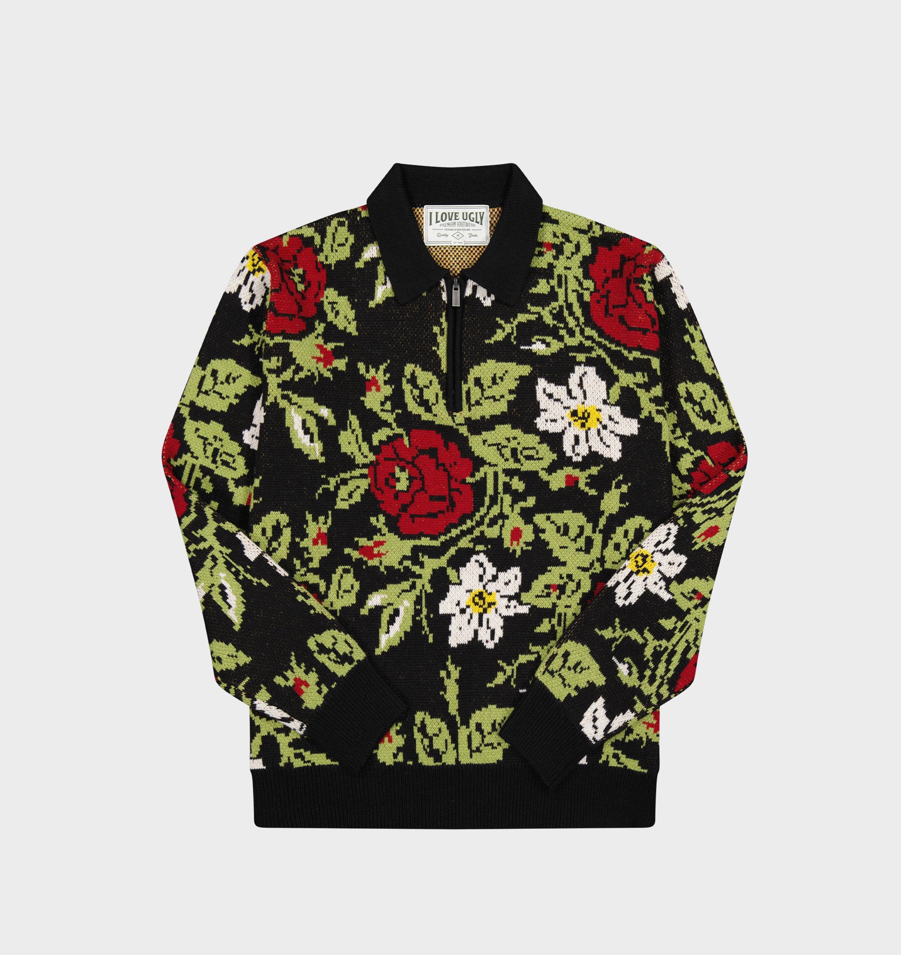 Mario Knit Sweater - Dark Floral